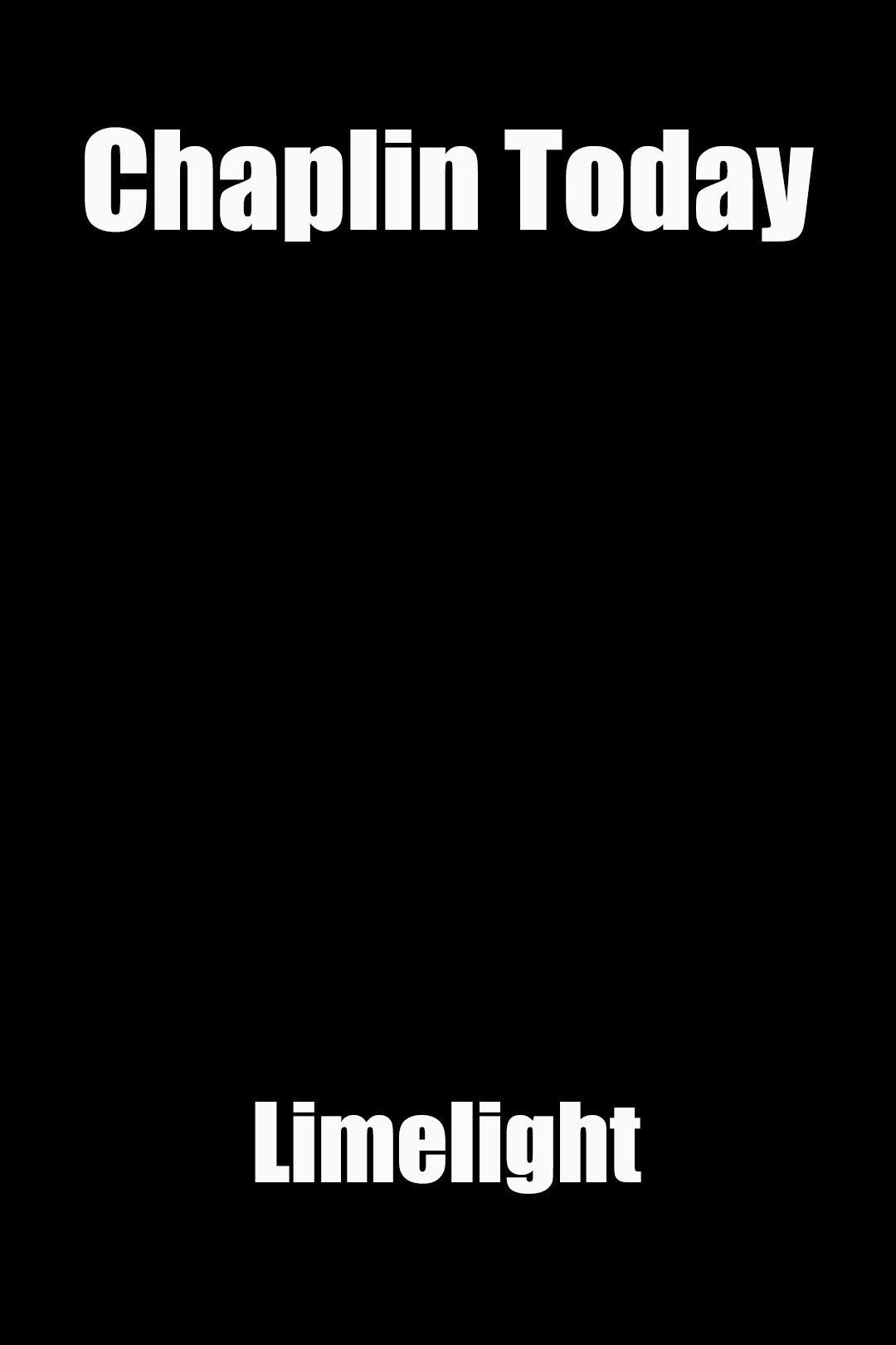 Poster de Chaplin Today: 'Limelight'