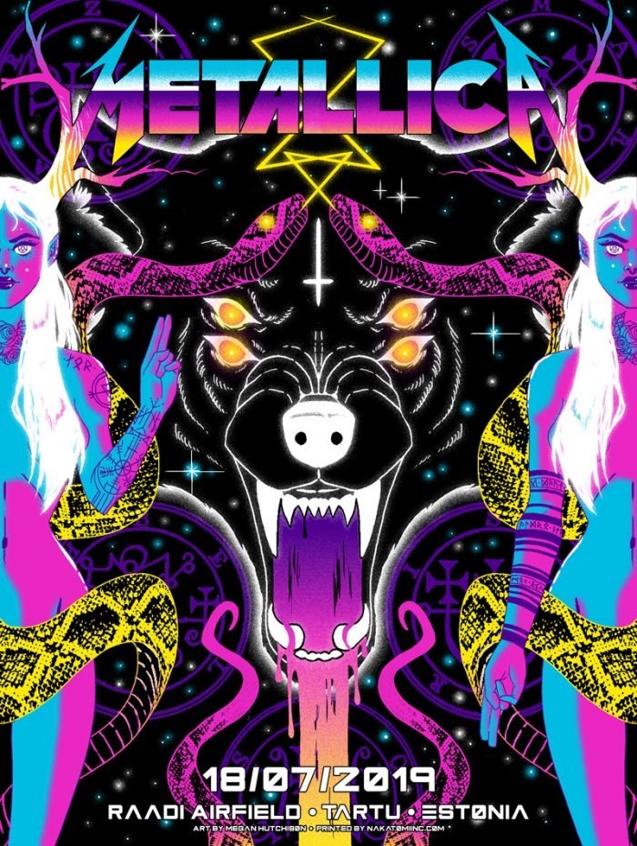 Poster de Metallica at Raadi Airfield Estonia in Tartu
