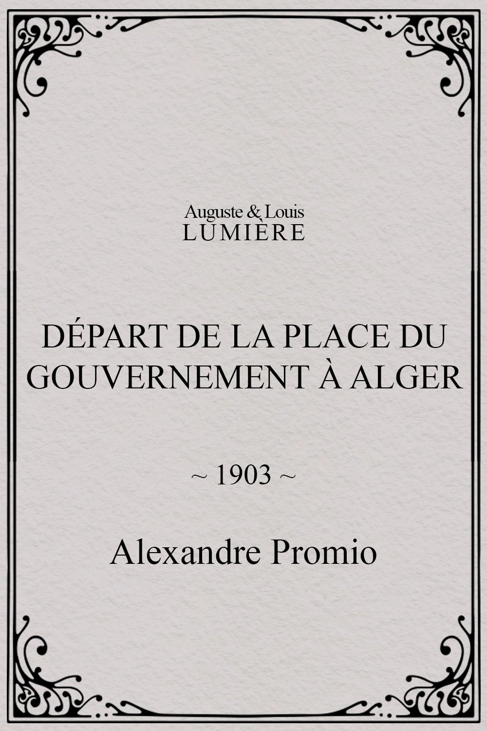 Poster de Départ de la place du Gouvernement à Alger