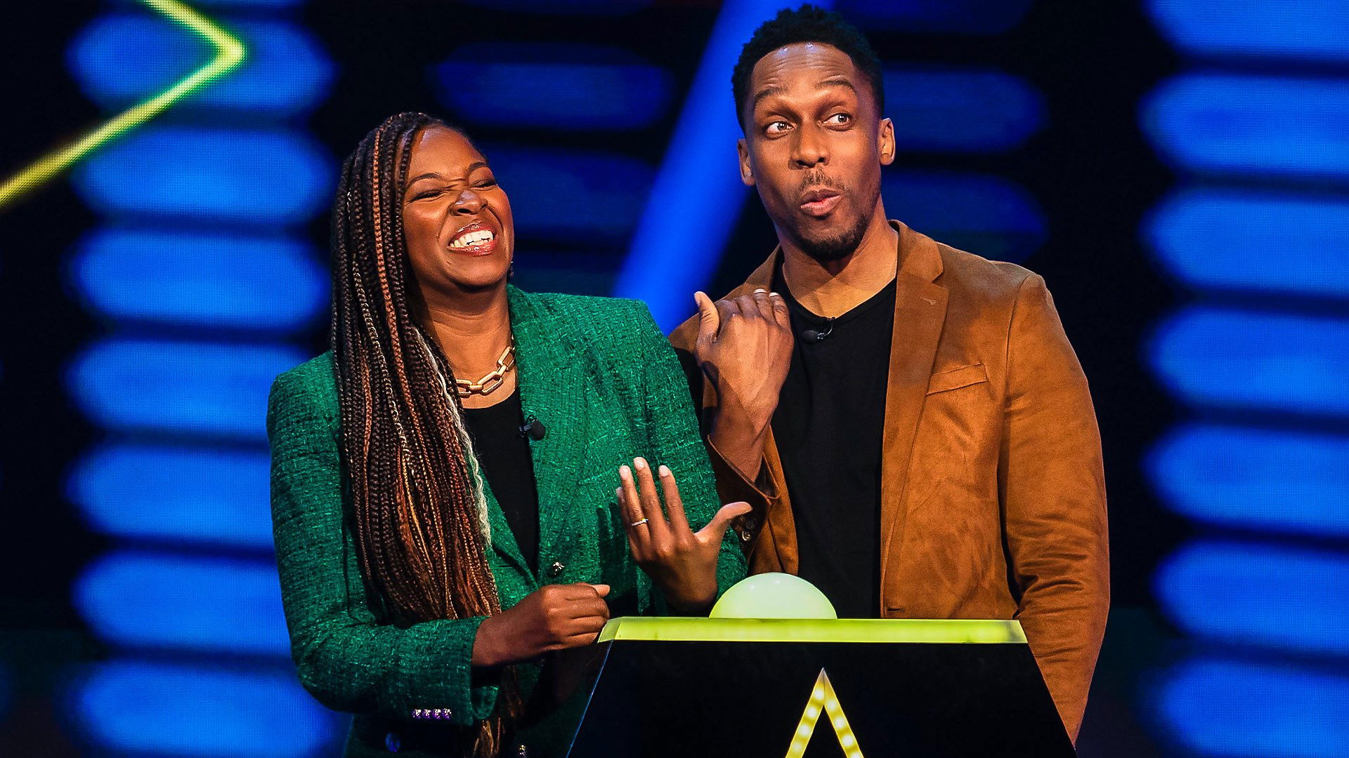 Dan Walker, Dion Dublin, Joe Swash, Rita Simons, Jamelia & Lemar