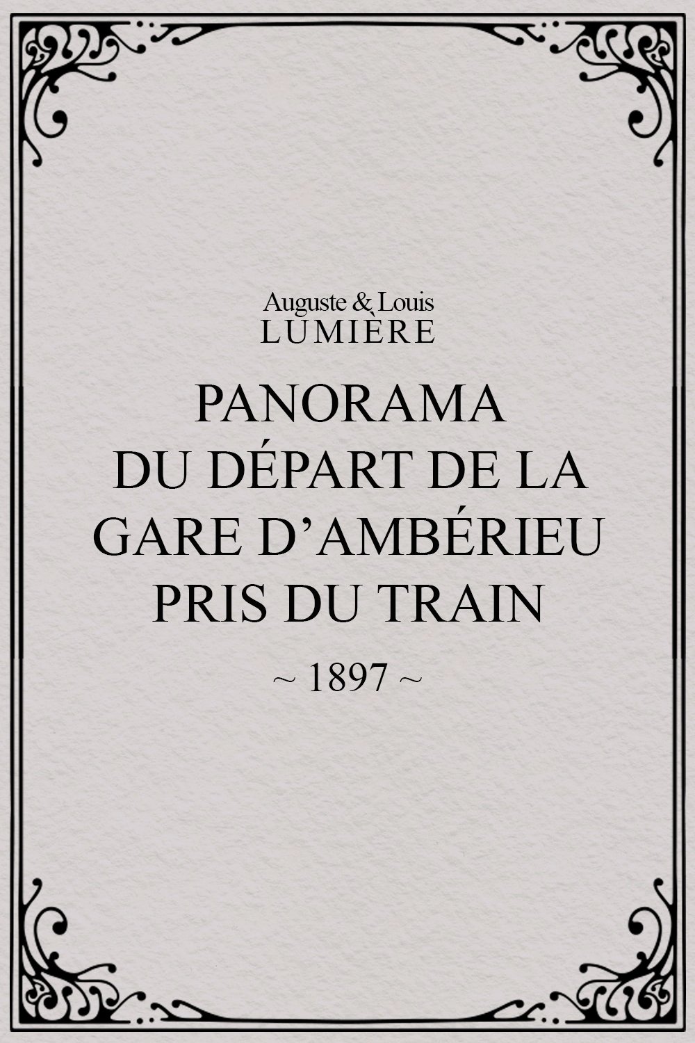 Panorama du départ de la gare d’Ambérieu pris du train (temps de neige)