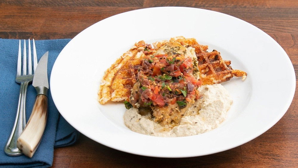 Chicken and Waffles Gone Greek