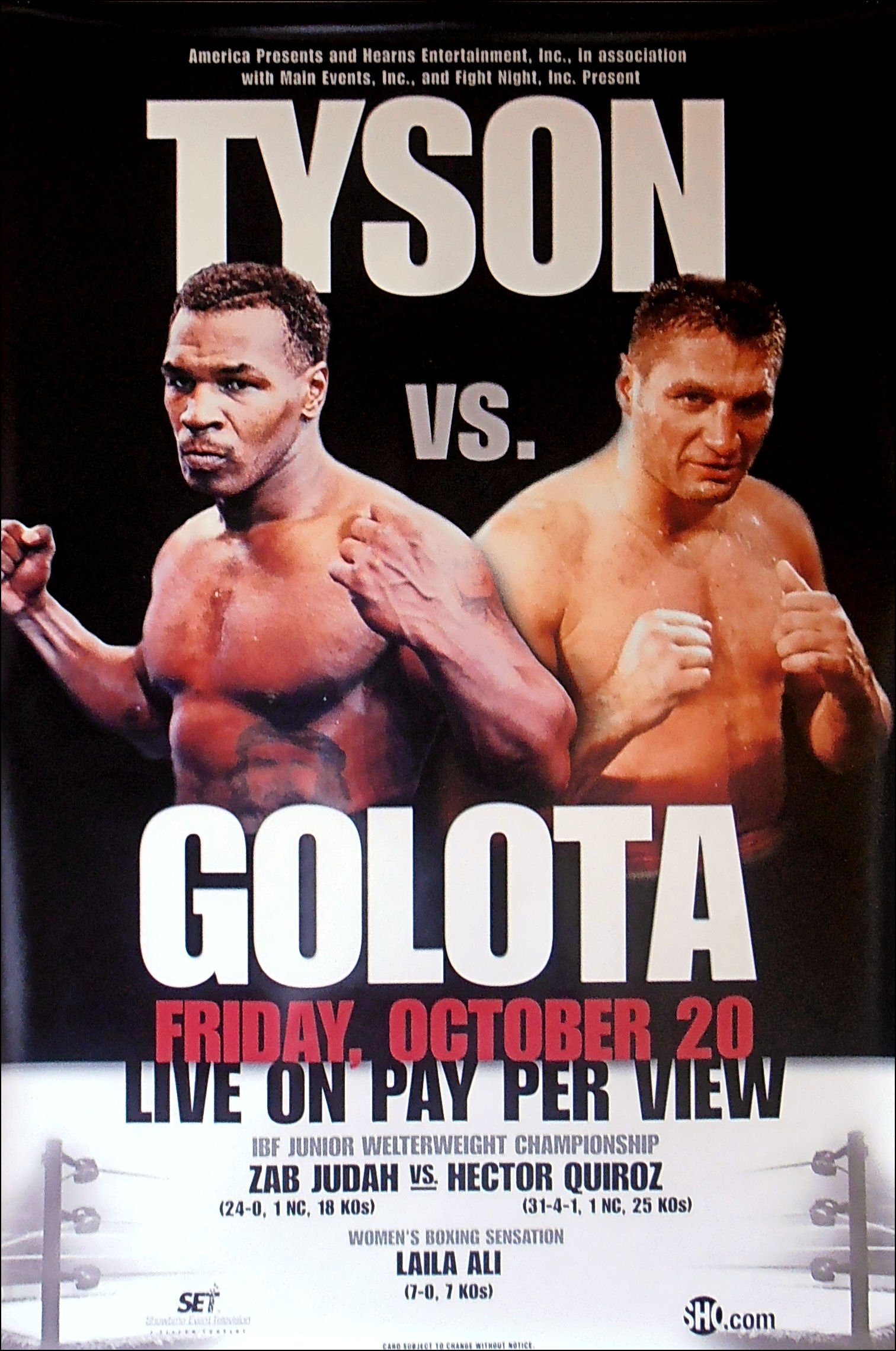 Poster for Mike Tyson vs Andrew Golota