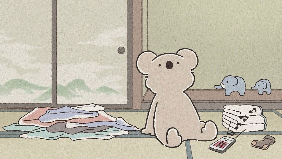 Vol.4: Koala listens to music to motivate himself / Koala faces a mountain of unfolded laundry / Koala wanted to go to bed early but ended up staying up late