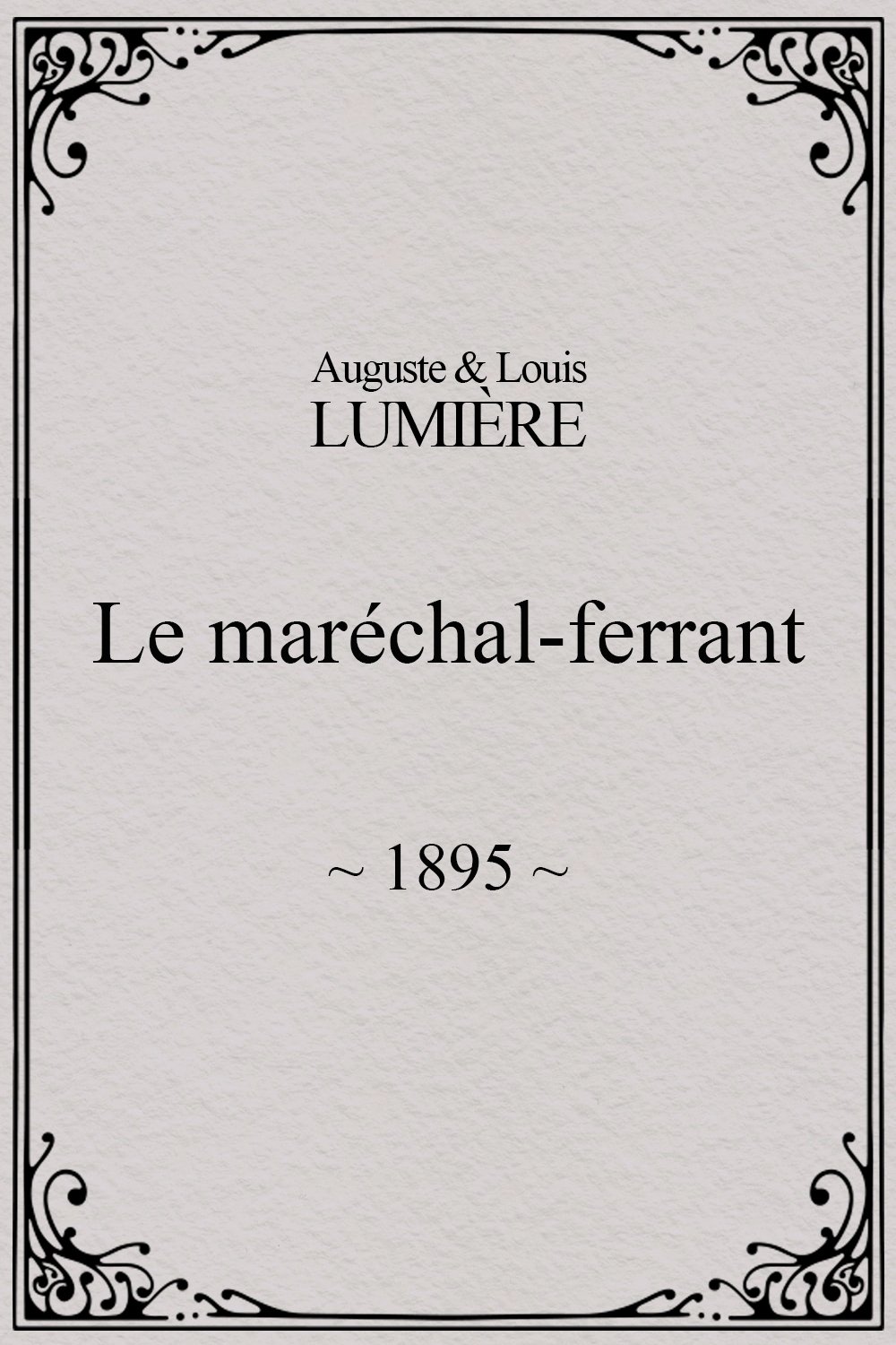 Poster de Le maréchal-ferrant
