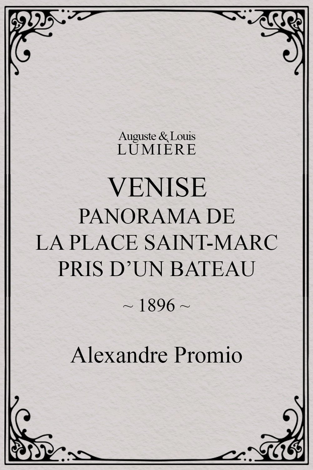 Poster de Venise, panorama de la place Saint-Marc pris d'un bateau