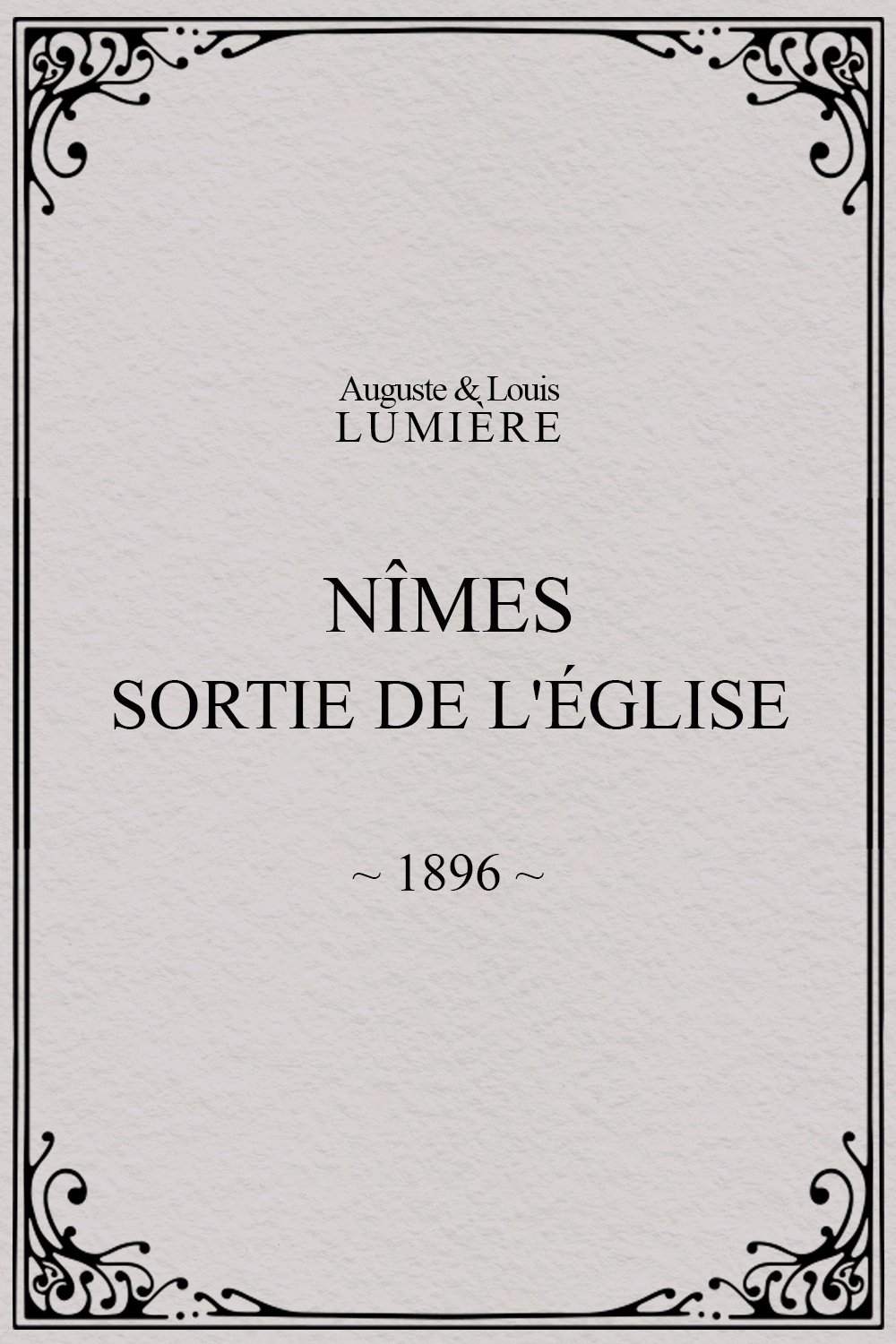Nîmes, sortie de l'église