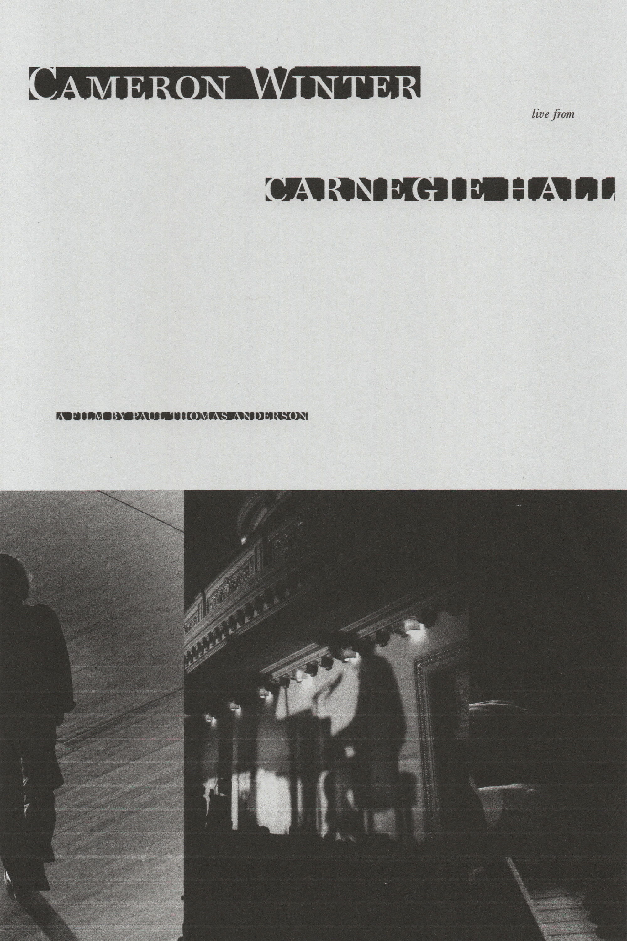 Cameron Winter at Carnegie Hall