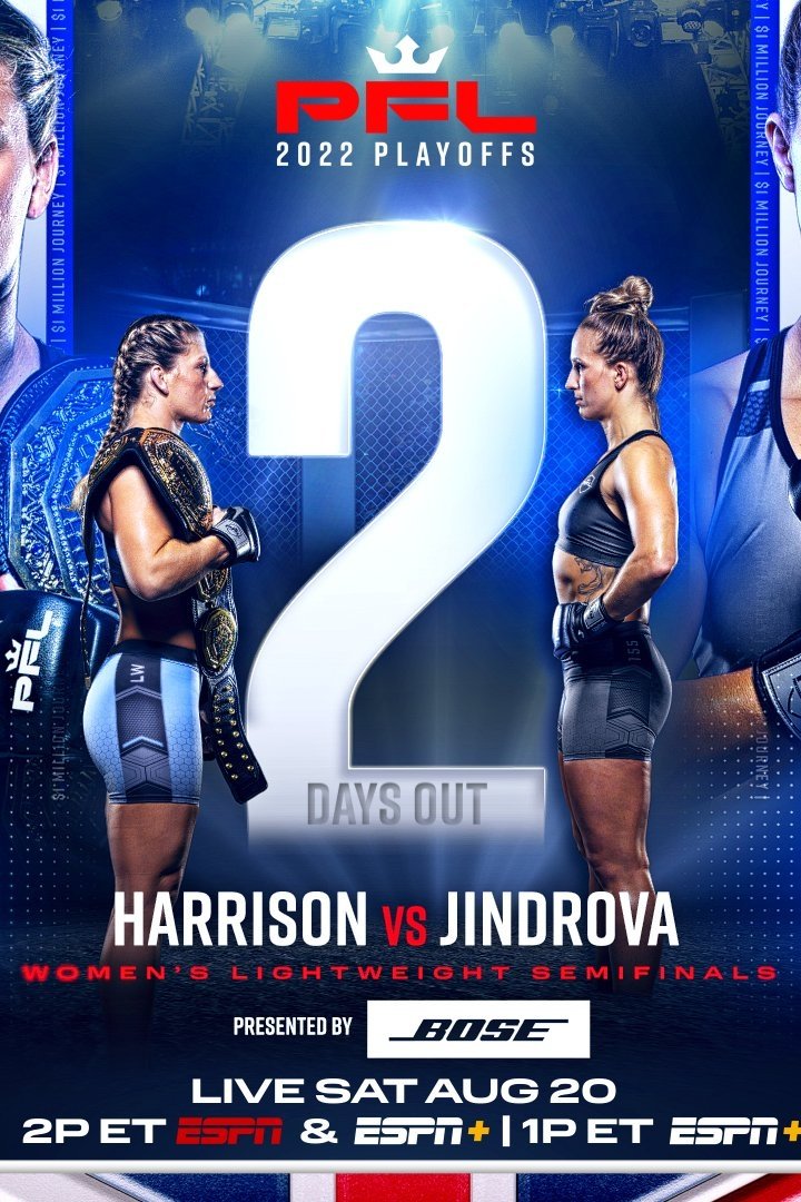 Poster de PFL 2022 #9: Playoffs - Harrison vs Jindrová