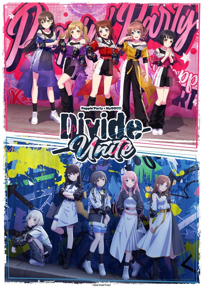 Poster de Poppin'Party×MyGO!!!!! 合同ライブ「Divide/Unite」