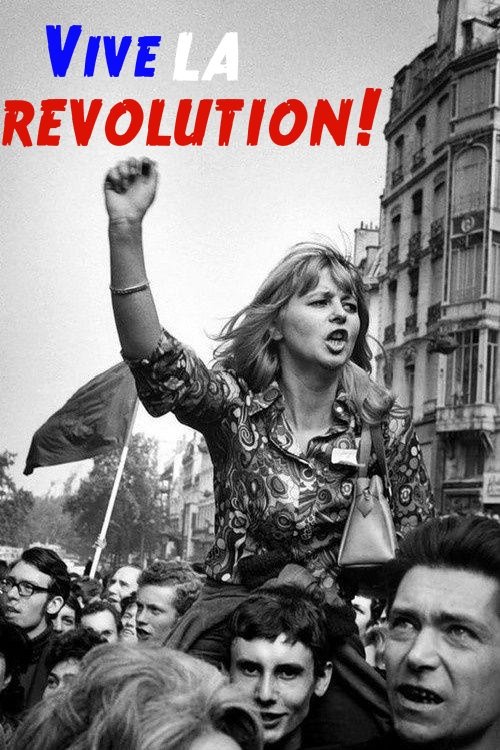 Poster de Vive la Revolution! Joan Bakewell on May '68