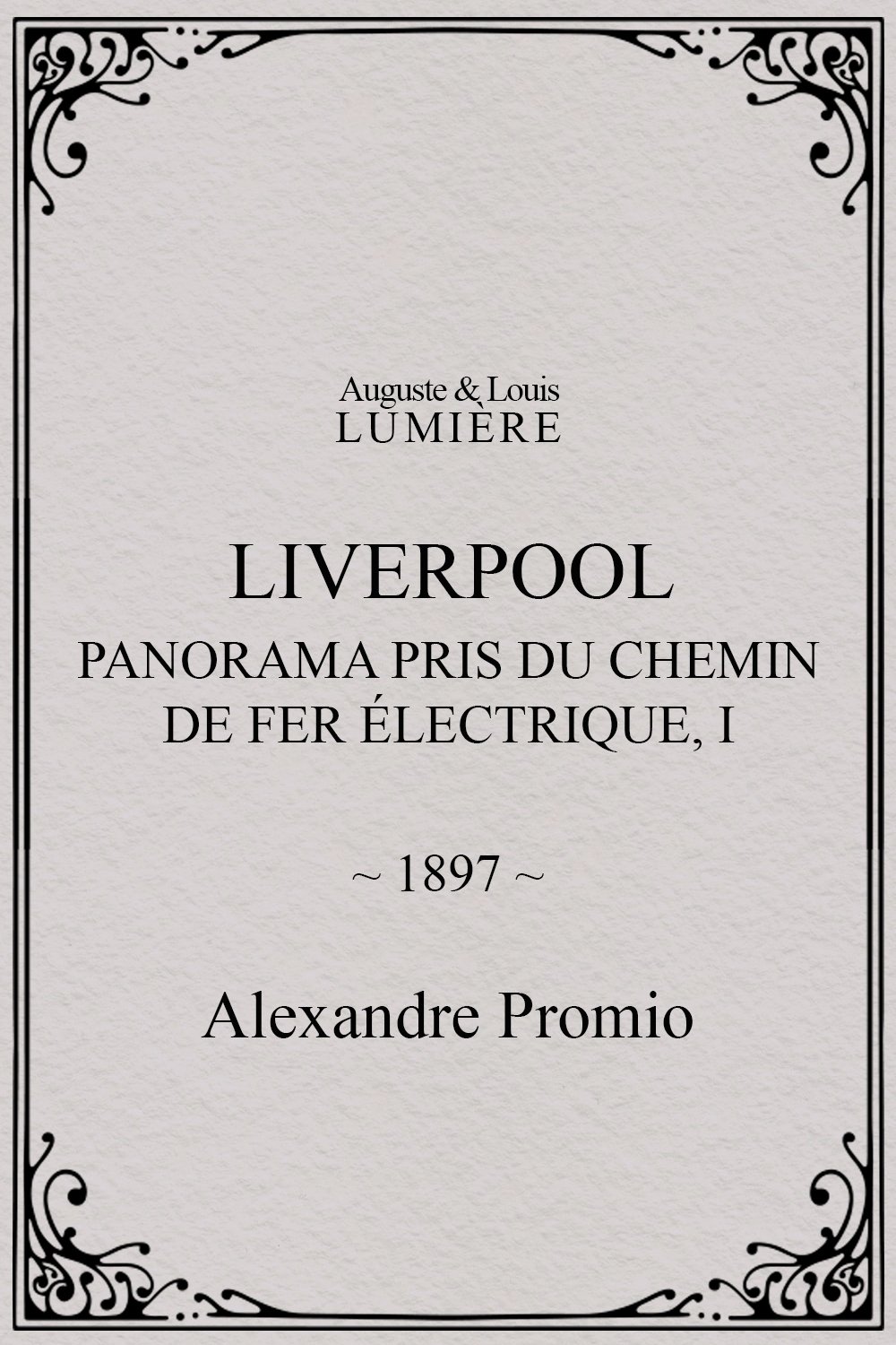 Poster de Liverpool, panorama pris du chemin de fer électrique, I