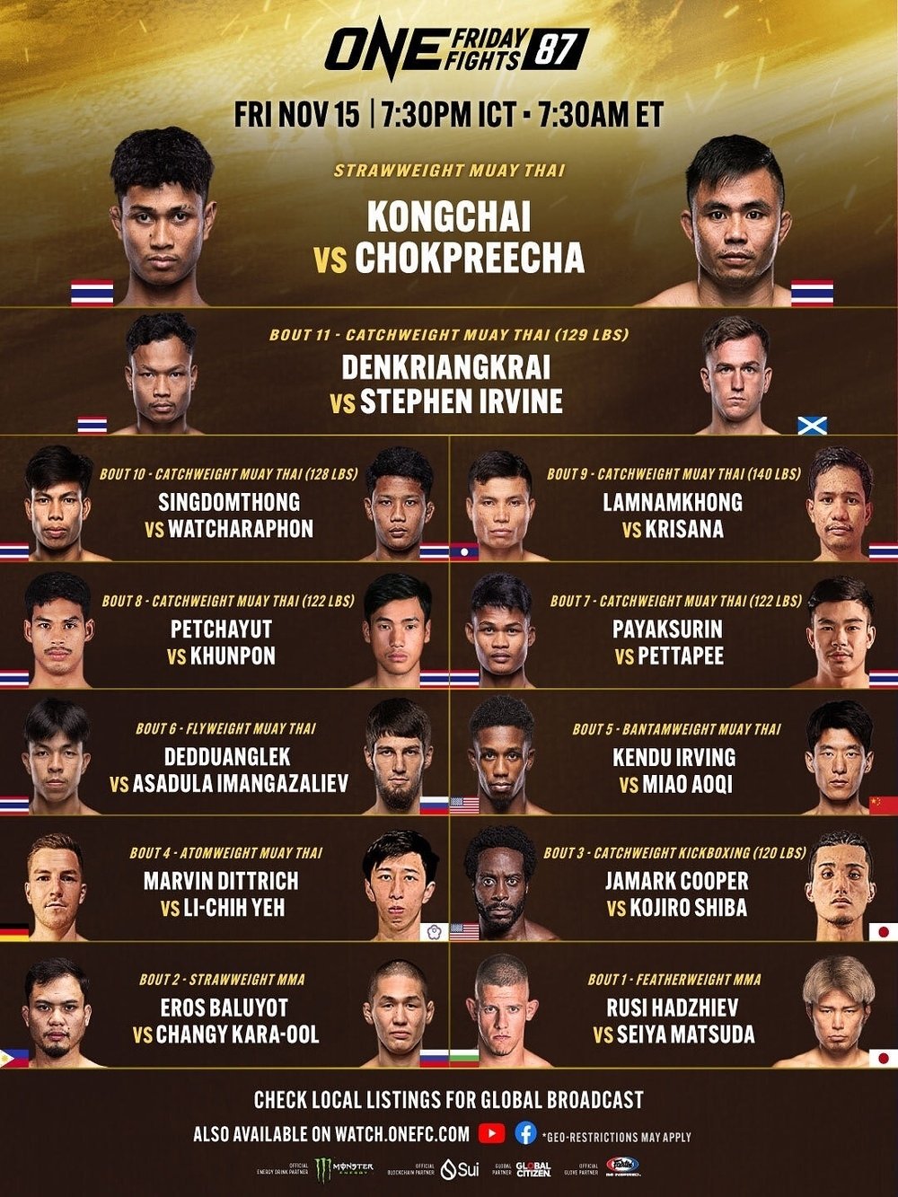 Poster de ONE Friday Fights 87: Kongchai vs. Chokpreecha