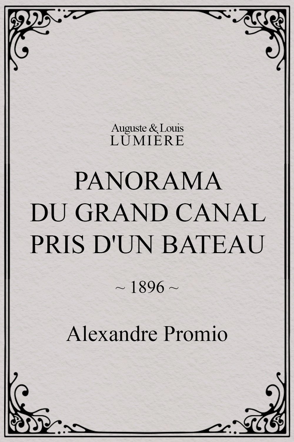 Poster de Panorama du grand Canal pris d'un bateau
