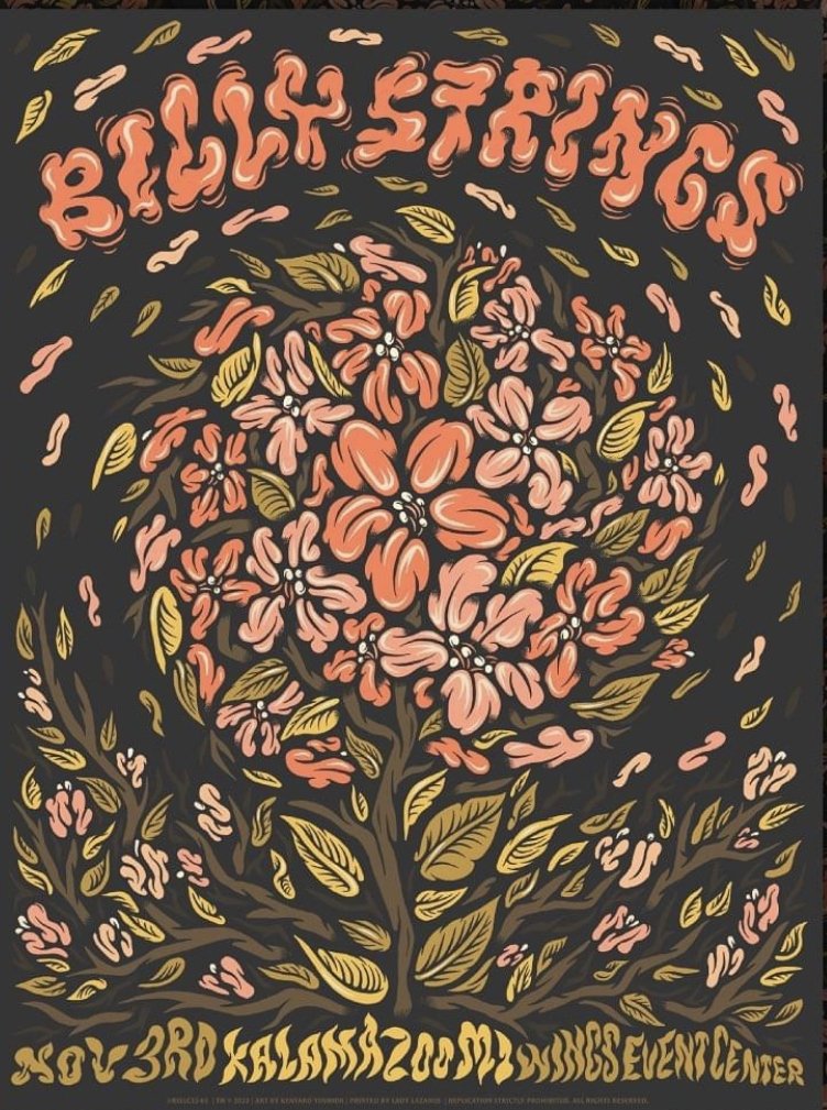Poster de Billy Strings | 2022.11.03 — Wings Event Center - Kalamazoo, MI