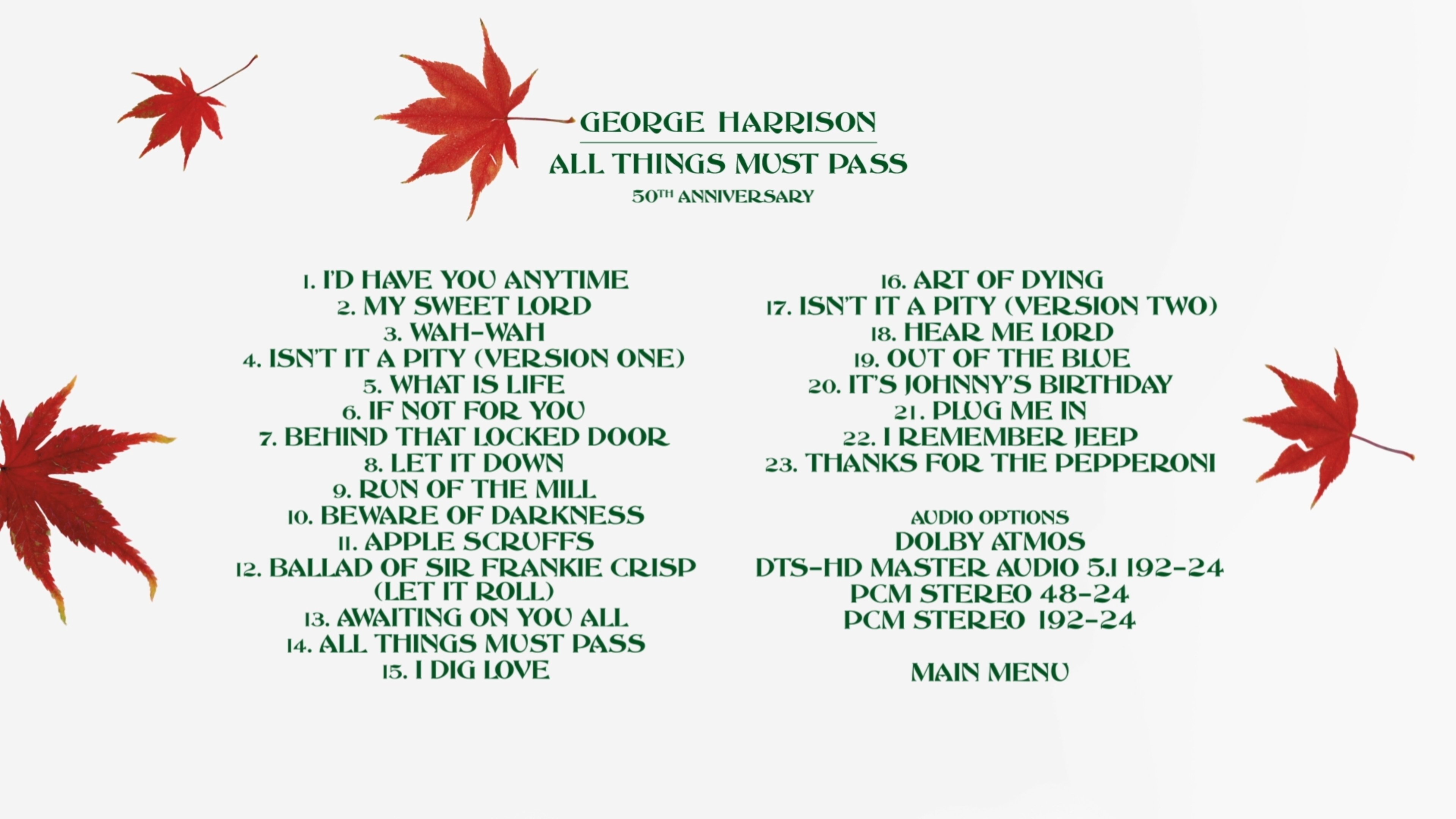 George Harrison–All Things Must Pass (50th Anniversary)