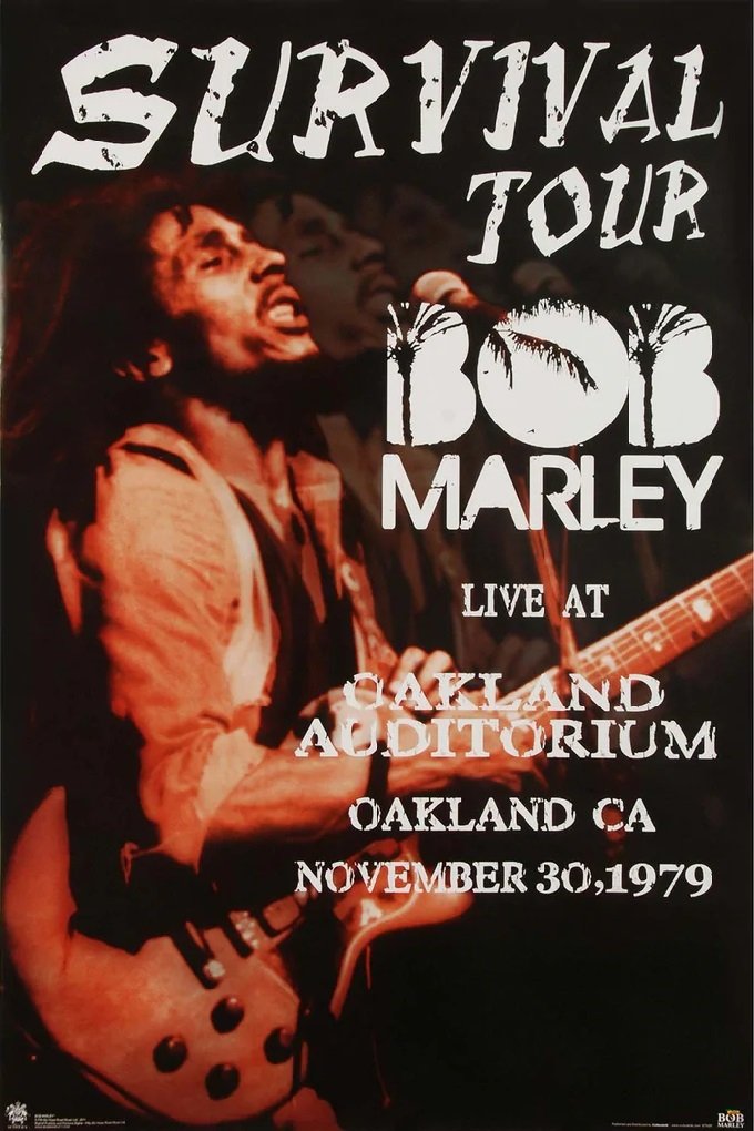 Poster de Bob Marley and The Wailers Live at Oakland Auditorium