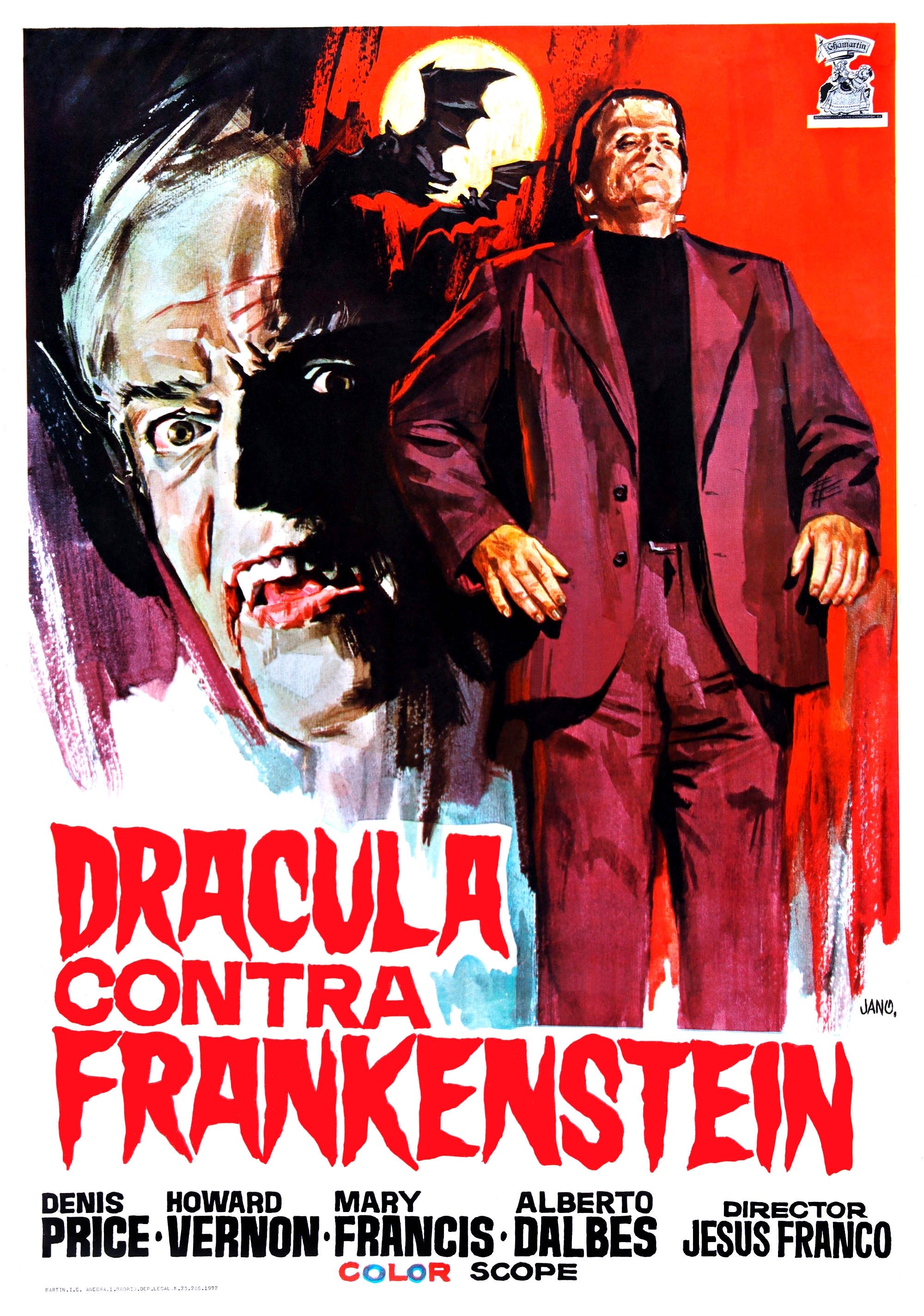 Poster de Dracula contra Frankenstein