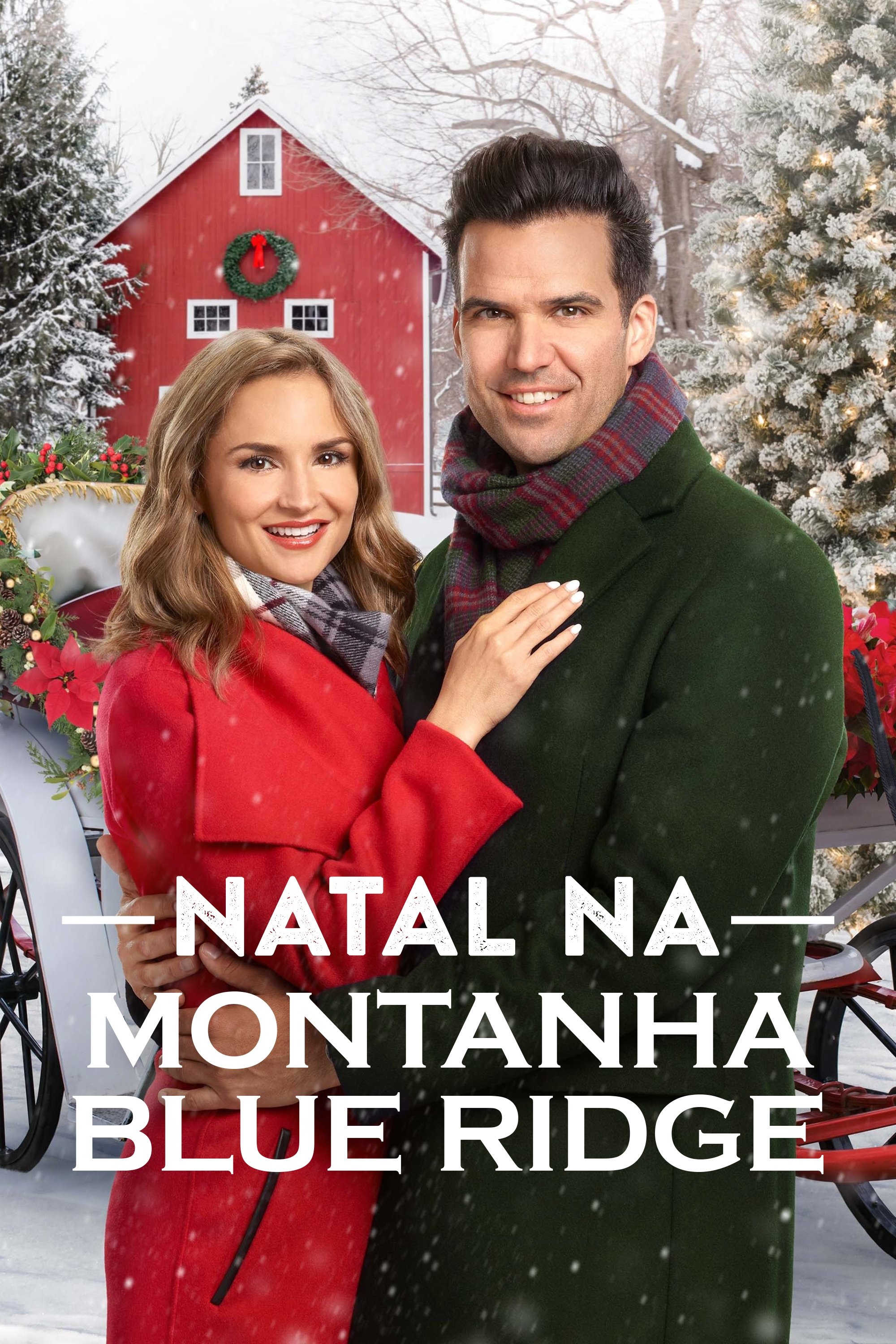 Poster de Natal na Montanha Blue Ridge