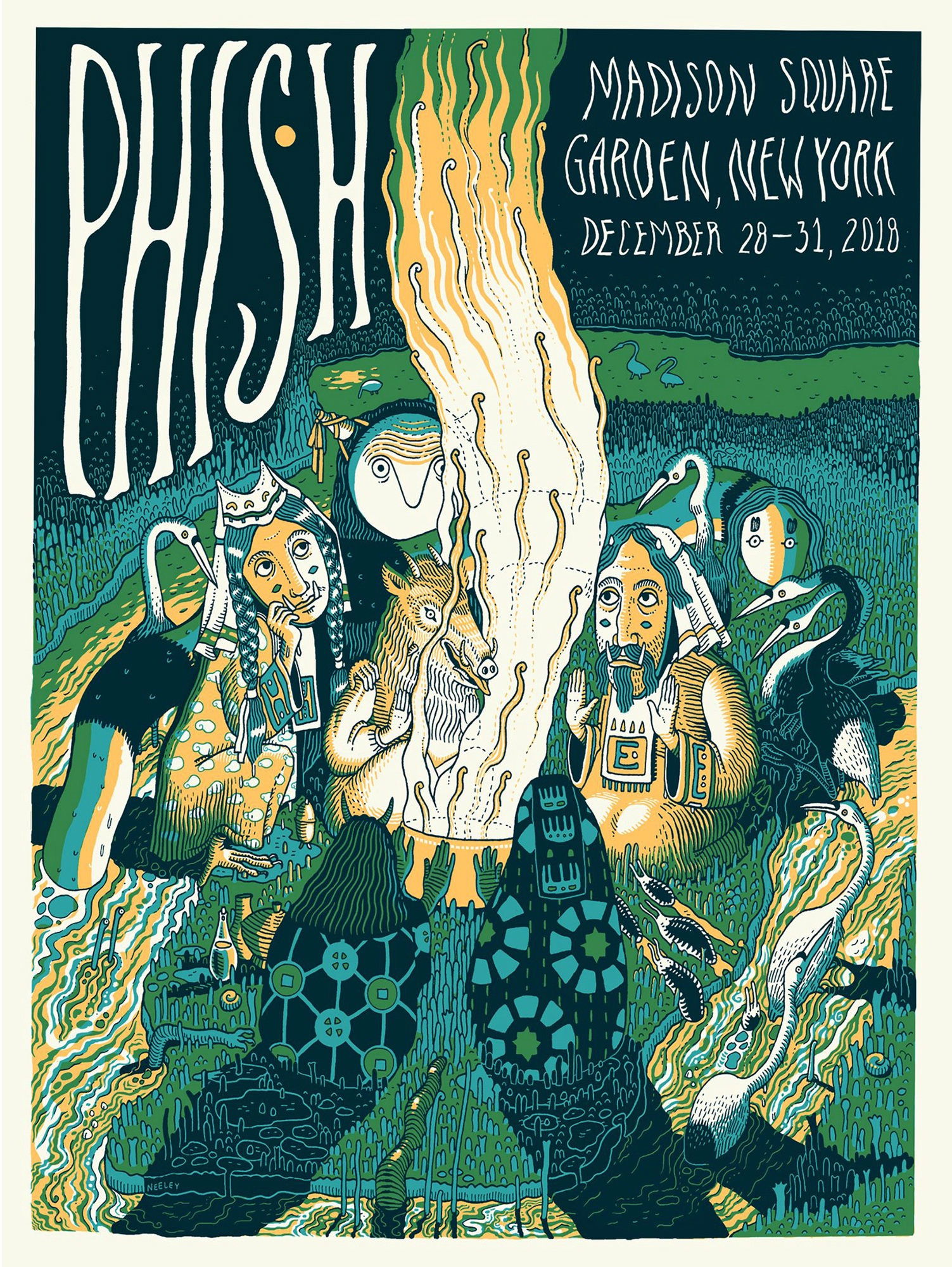 Poster de Phish 2018-12-31 Madison Square Garden, New York, NY