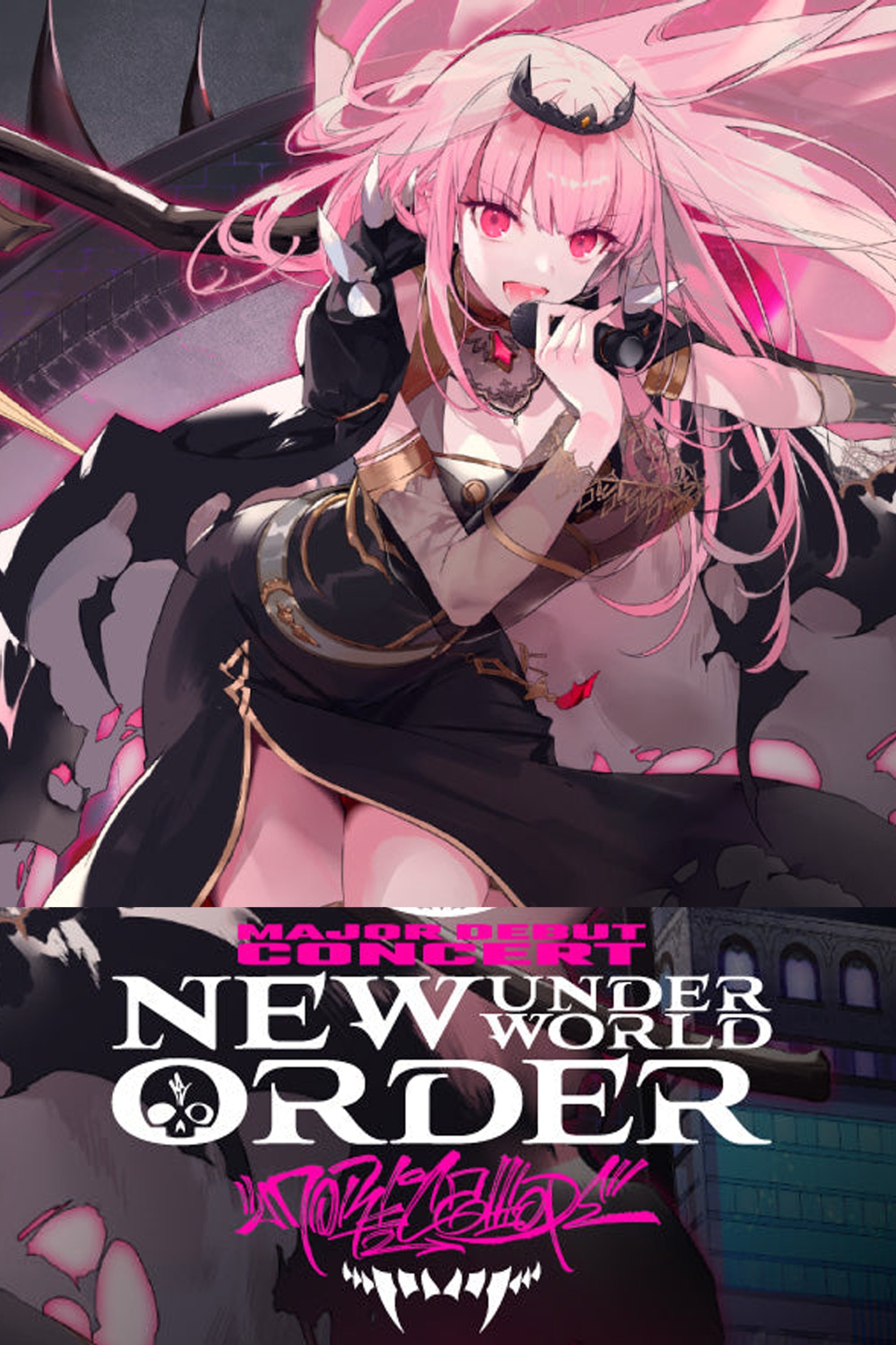 Poster de Mori Calliope Major Debut Concert “New Underworld Order”