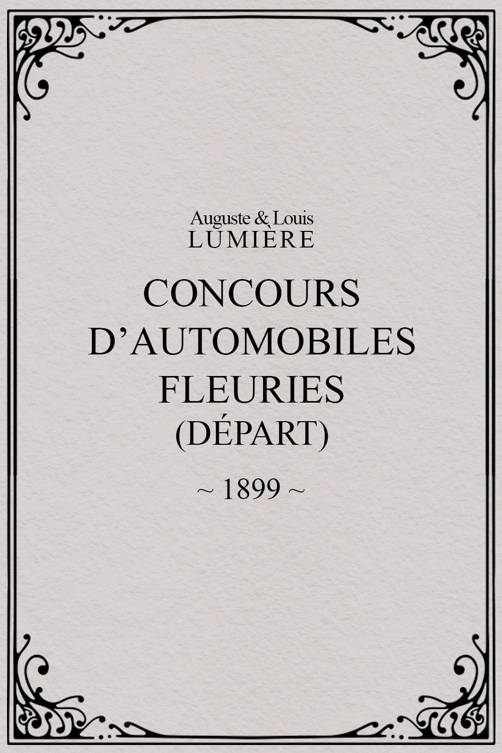 Poster de Fête de Paris 1899: Concours d'automobiles fleuries