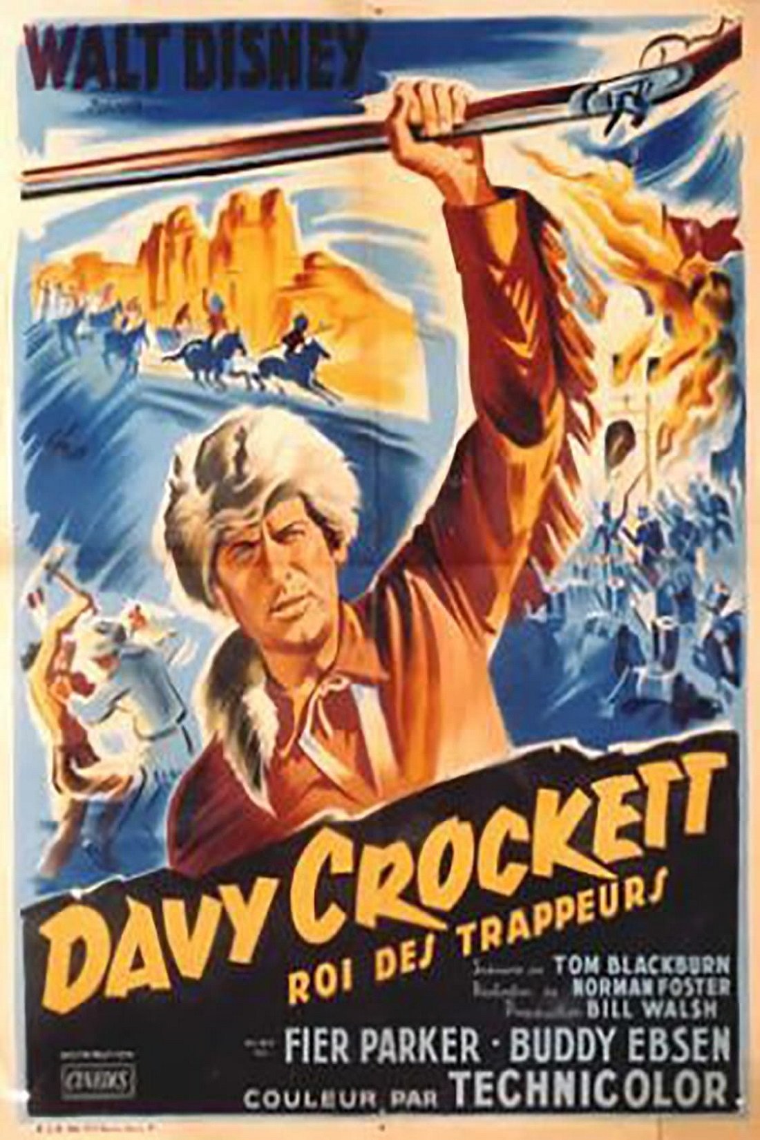 Affiche du film Davy Crockett, roi des trappeurs