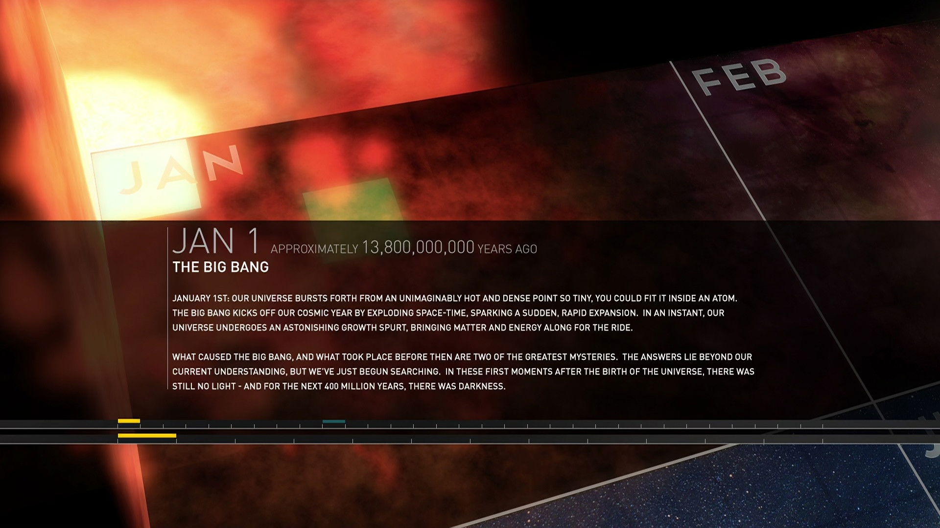 Cosmos: A Spacetime Odyssey - The Cosmic Calendar