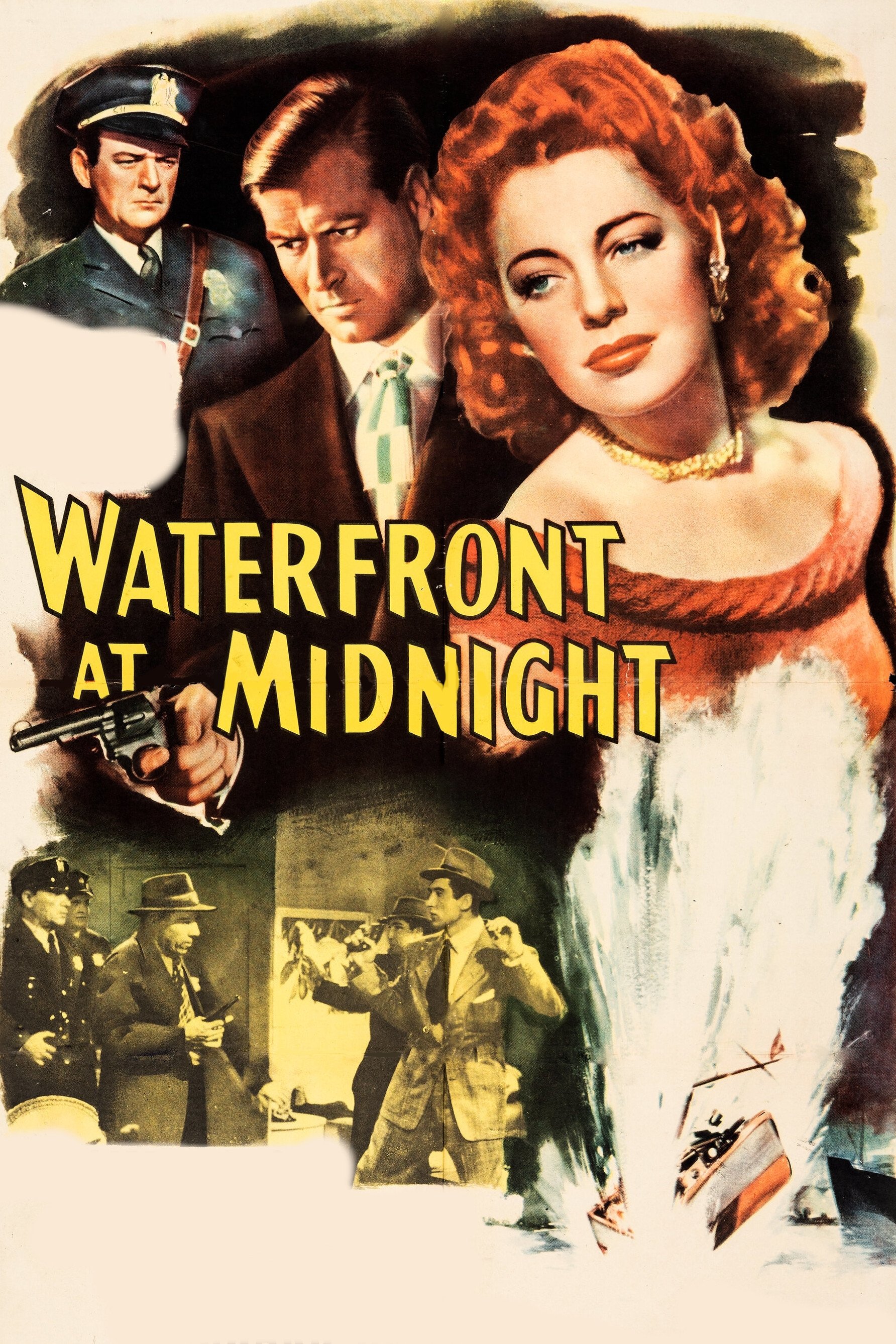 Waterfront at Midnight Poster