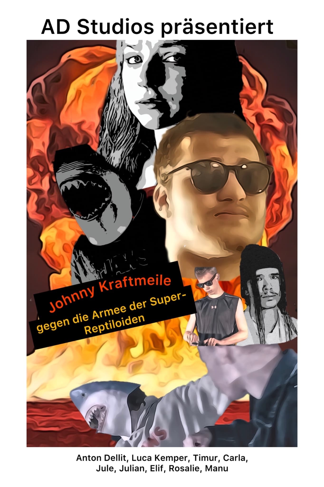 Poster de Johnny Kraftmeile gegen die Armee der Super-Reptiloiden