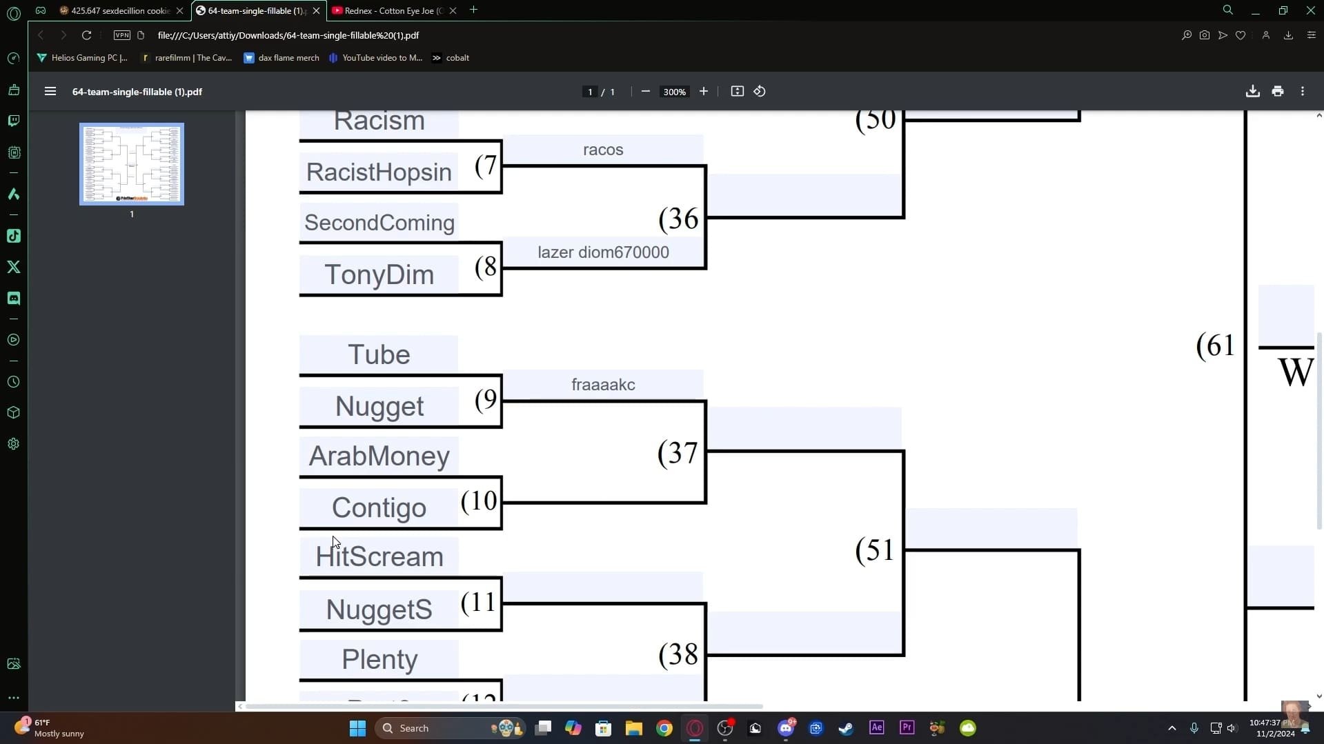 THE WORST SONGS OF ALL TIME BRACKET