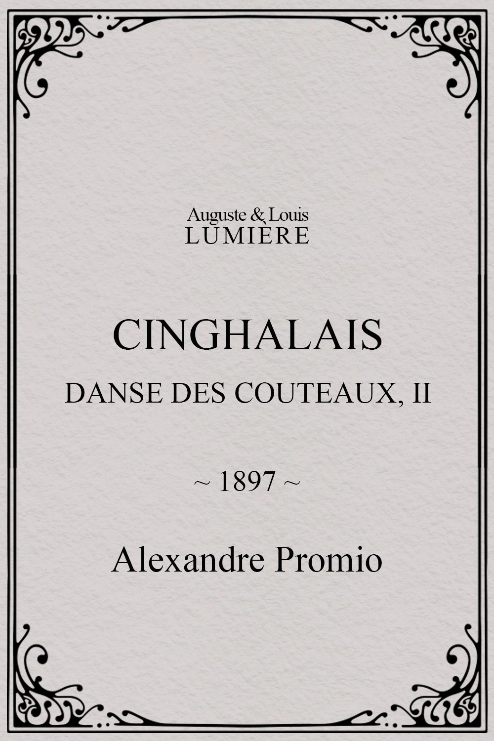 Cinghalais : danse des couteaux, II