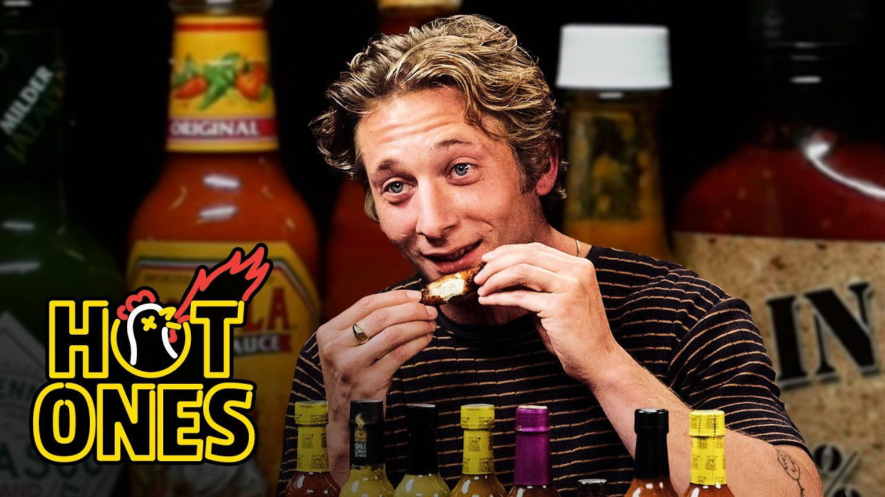 Jeremy Allen White Embraces Chaos While Eating Spicy Wings