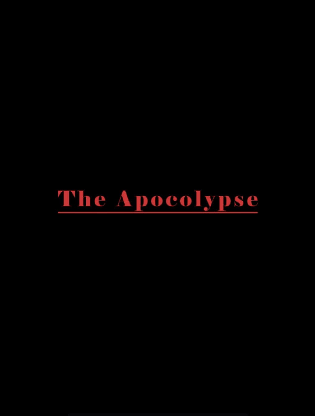 Poster de The Apocolypse