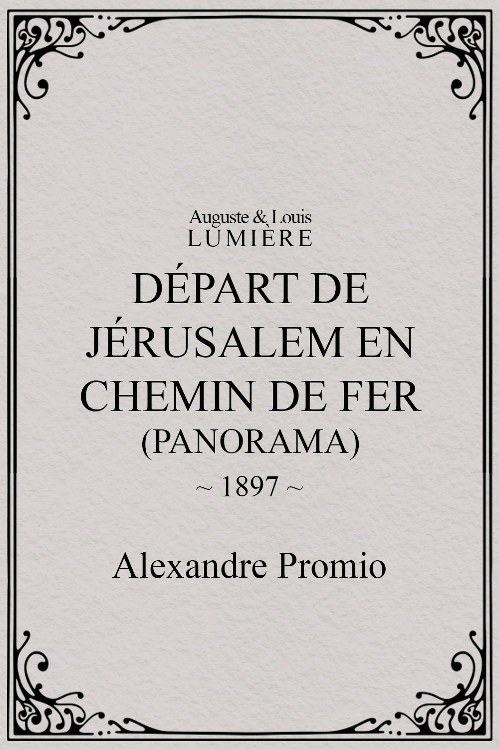 Poster de Départ de Jérusalem en chemin de fer (panorama)