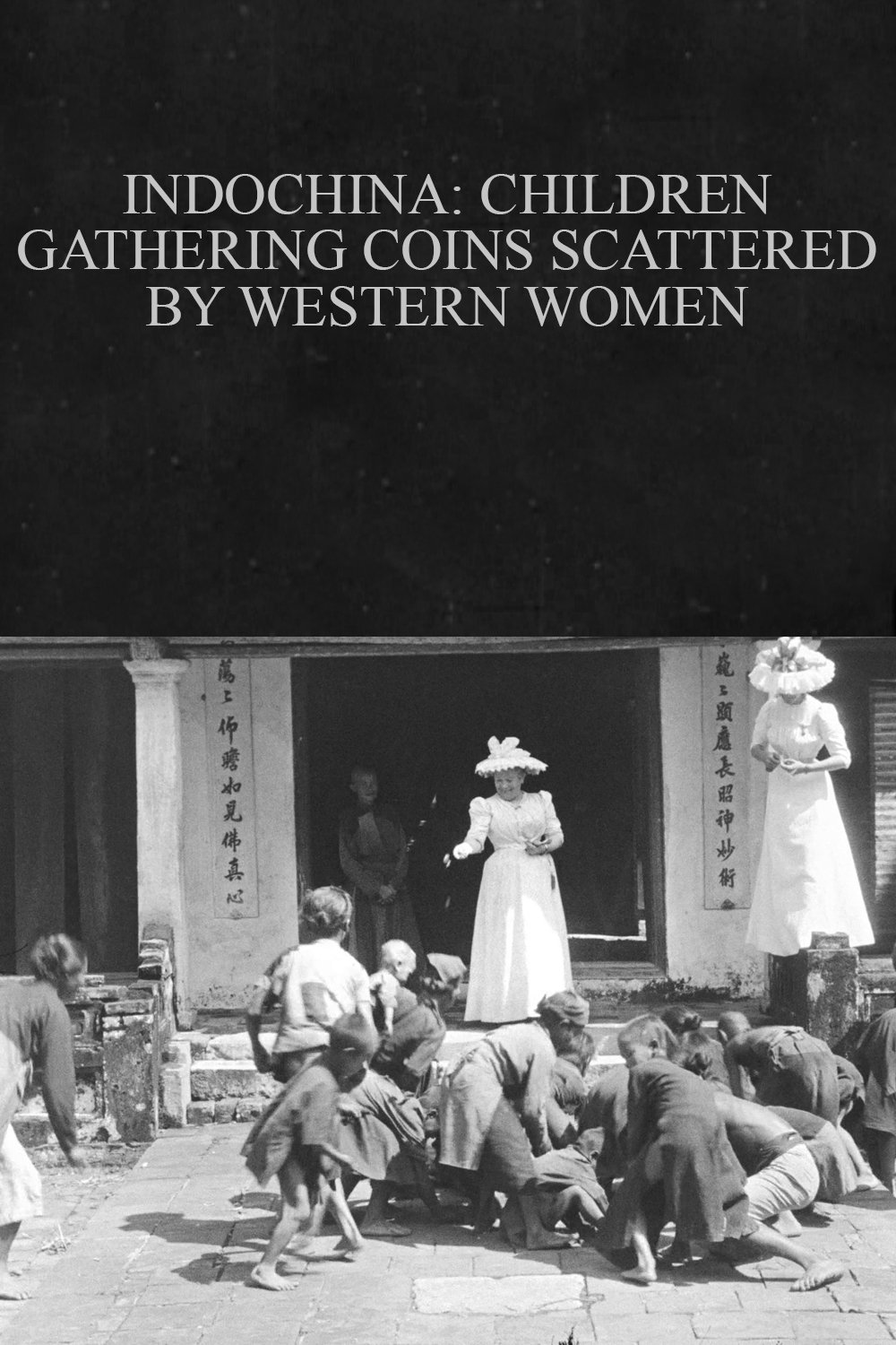 Poster for Indochina: Children Gathering Coins Scattered by Western Women