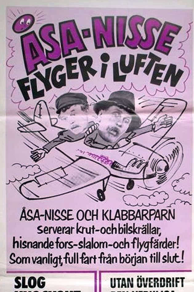 Poster de Åsa-Nisse flyger i luften