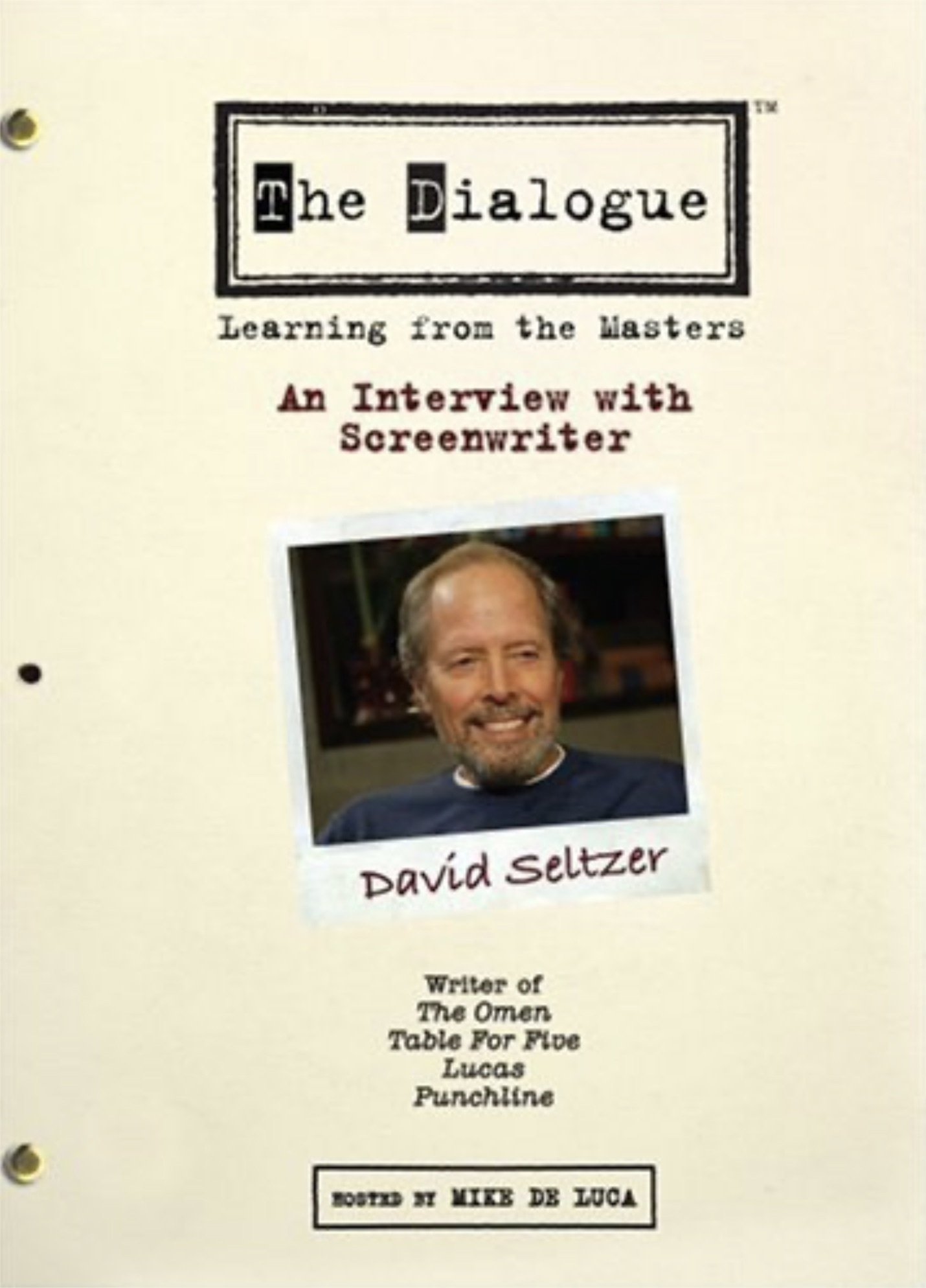 Poster de The Dialogue: An Interview with Screenwriter David Seltzer