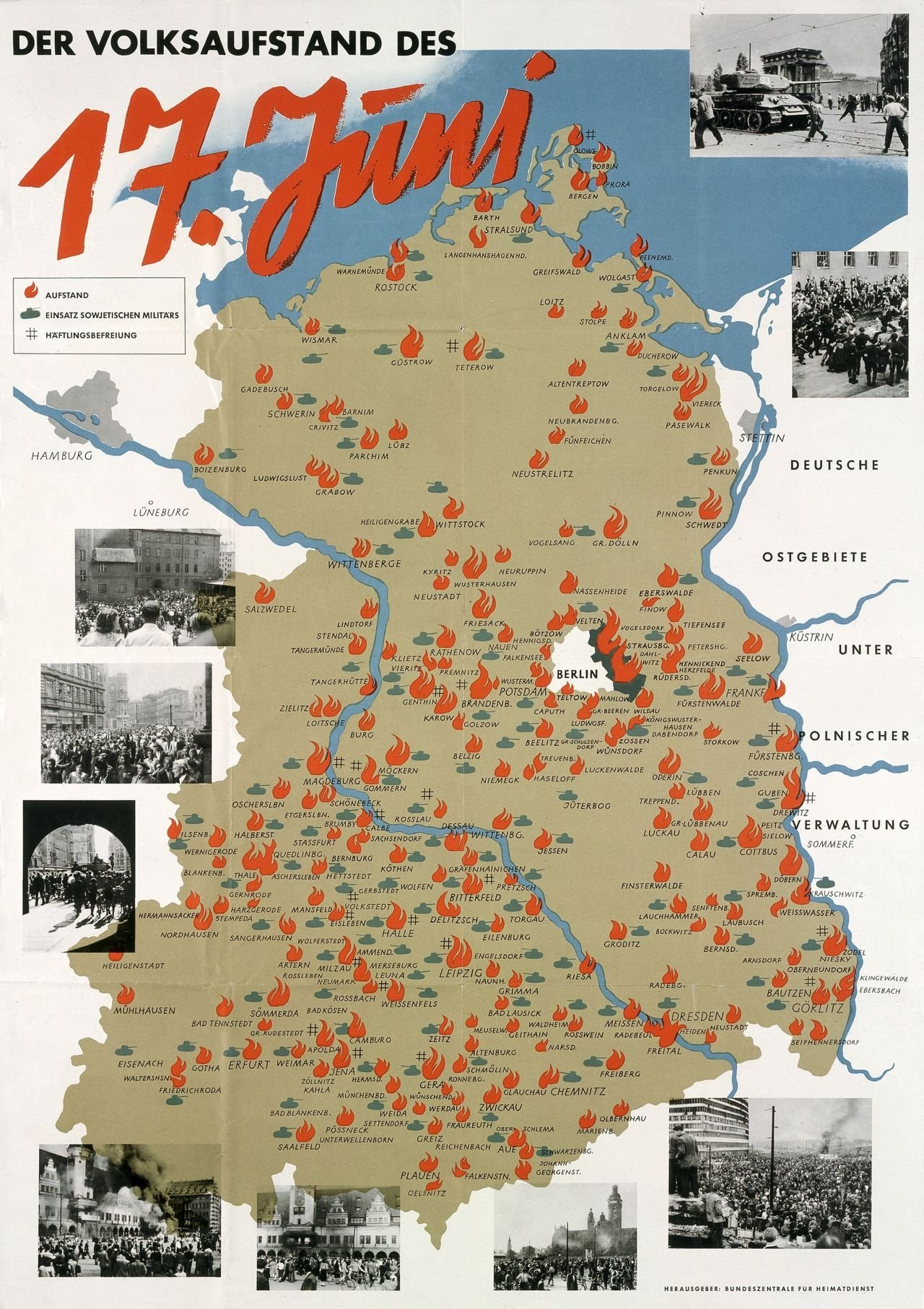 Poster de DDR: Der Aufstand vom 17. Juni 1953