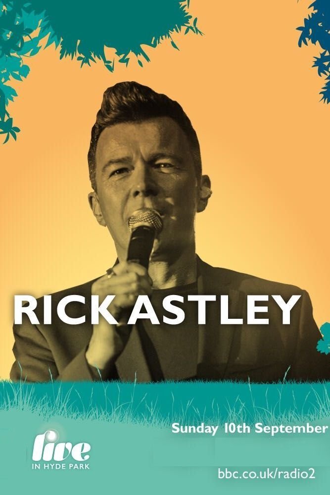 Poster de Rick Astley Live at Hyde Park BBC Radio 2