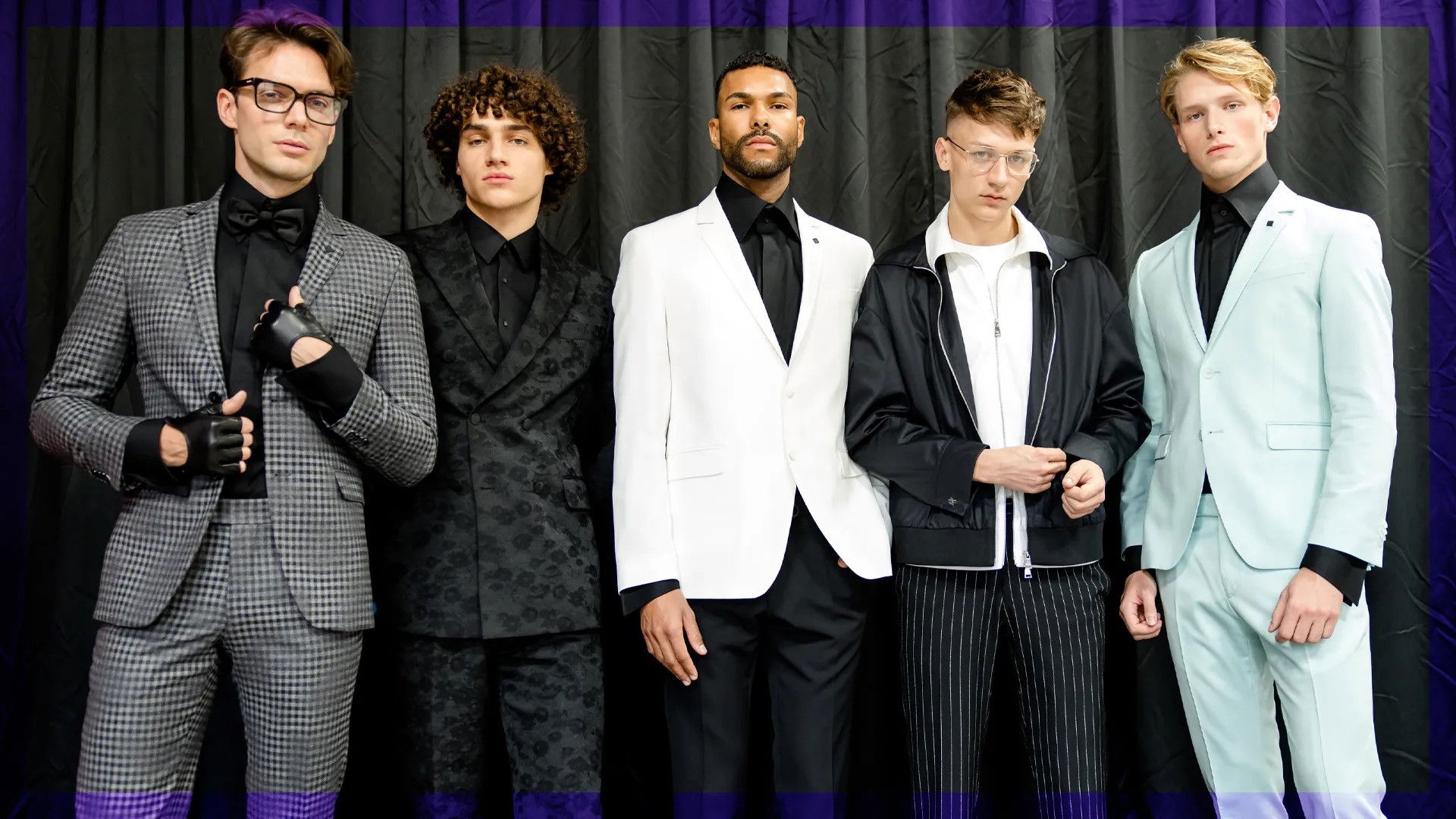 Iconic! The male models present Karl Lagerfeld designs