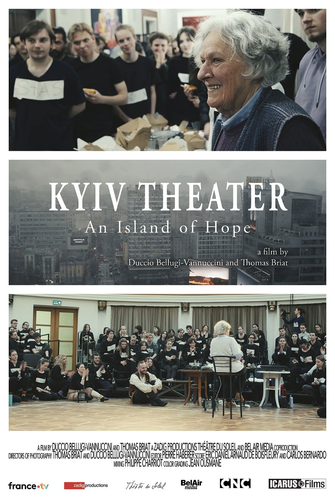 Poster de Aux bords de la guerre, Ariane Mnouchkine et le Théâtre du Soleil à Kyiv