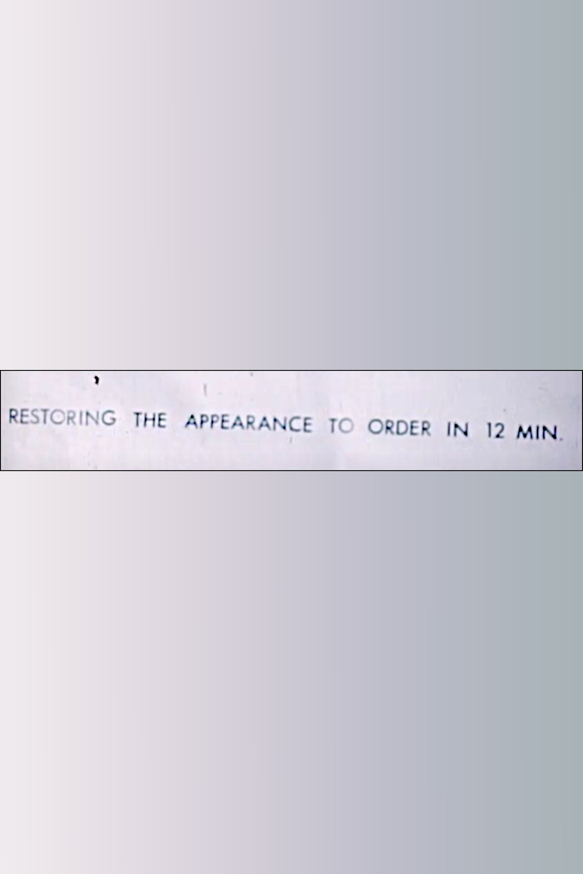 Poster de Restoring the Appearance to Order in 12 Minutes