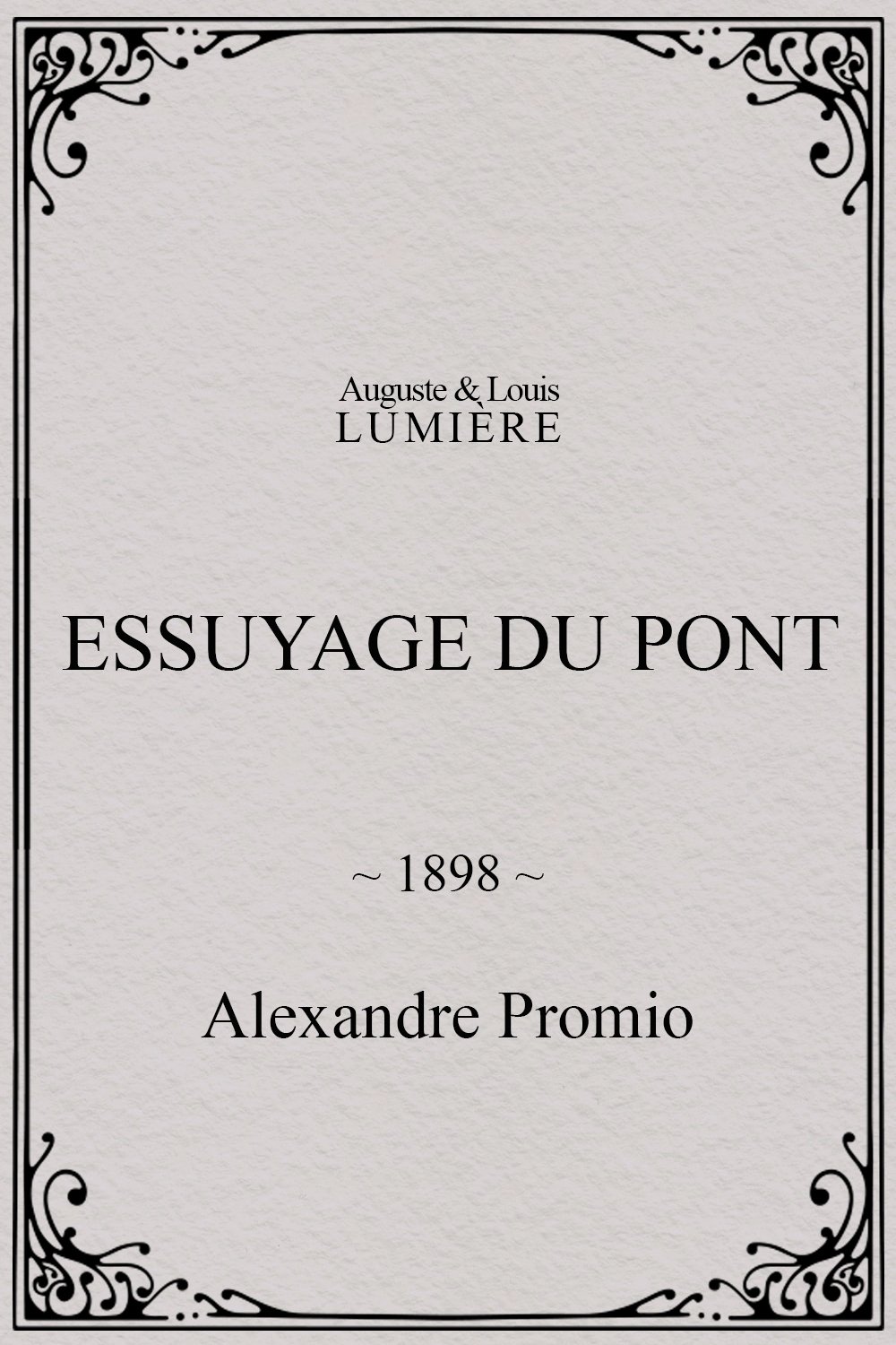 Essuyage du pont