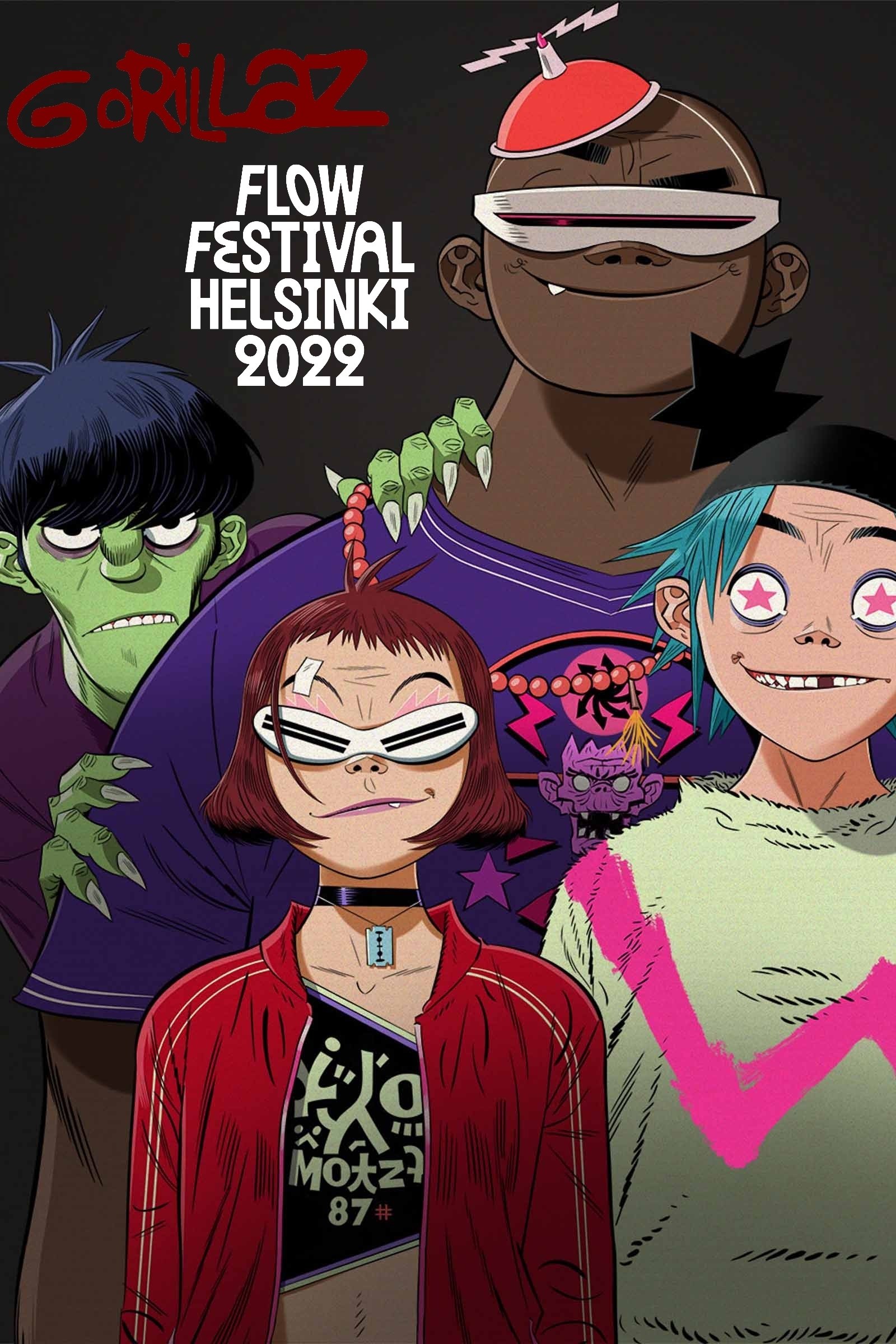 Affiche du film Gorillaz | Flow Festival 2022