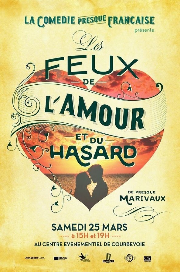 Poster de La Comédie presque française : Les Feux de l'amour et du hasard