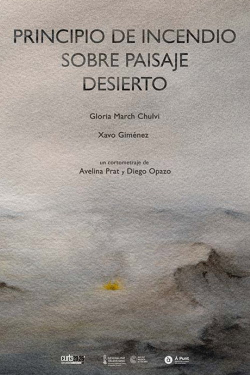 Poster de Principio de incendio sobre paisaje desierto