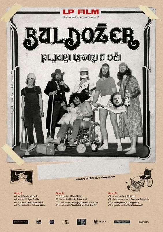 Poster de Glasba je časovna umetnost 2, LP film Buldožer - Pljuni istini u oči