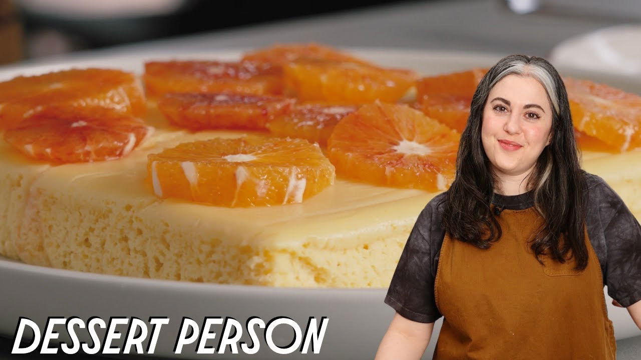 Blood Orange Pudding Cake