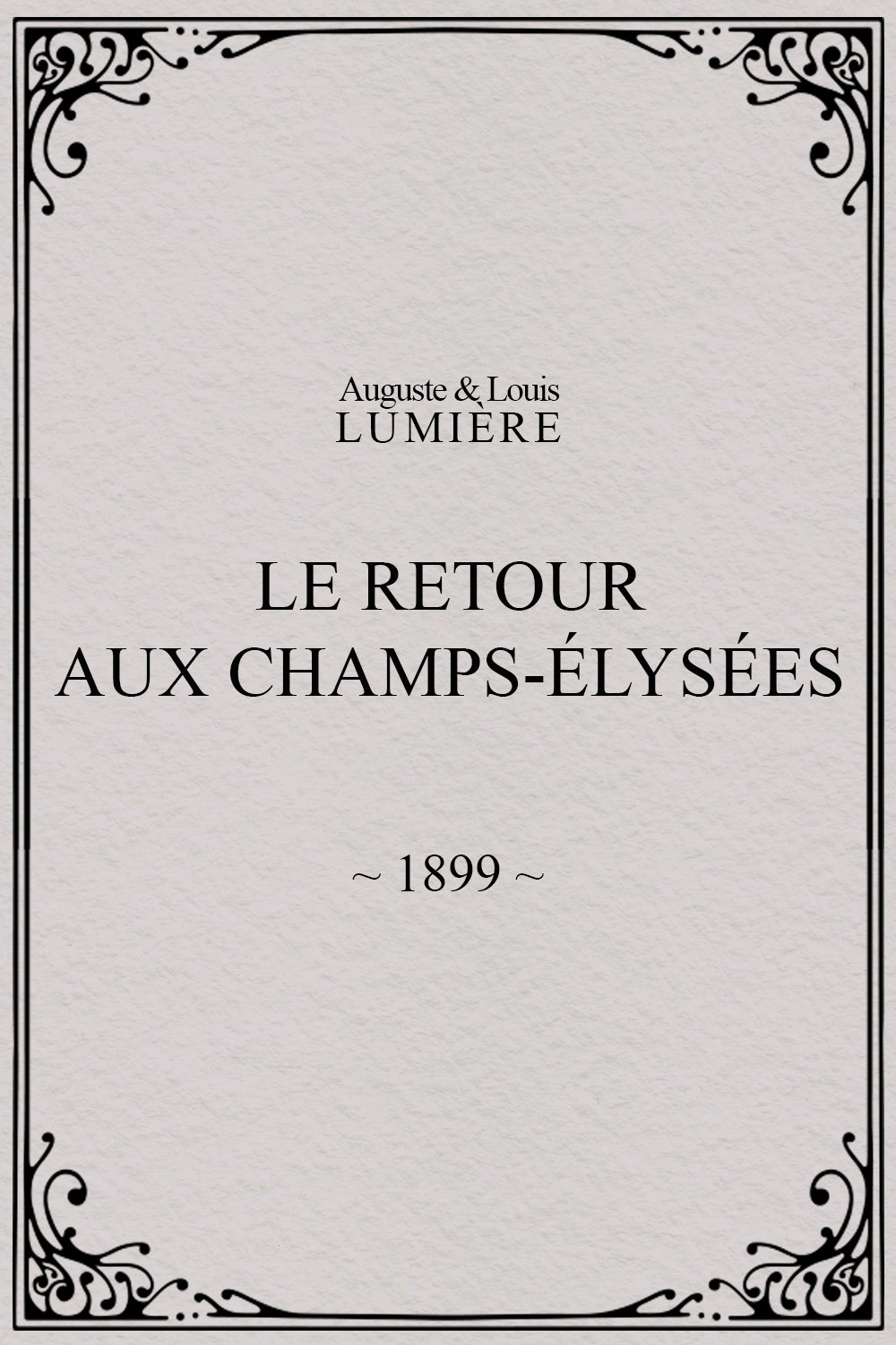 Poster de Le retour, aux Champs-Élysées